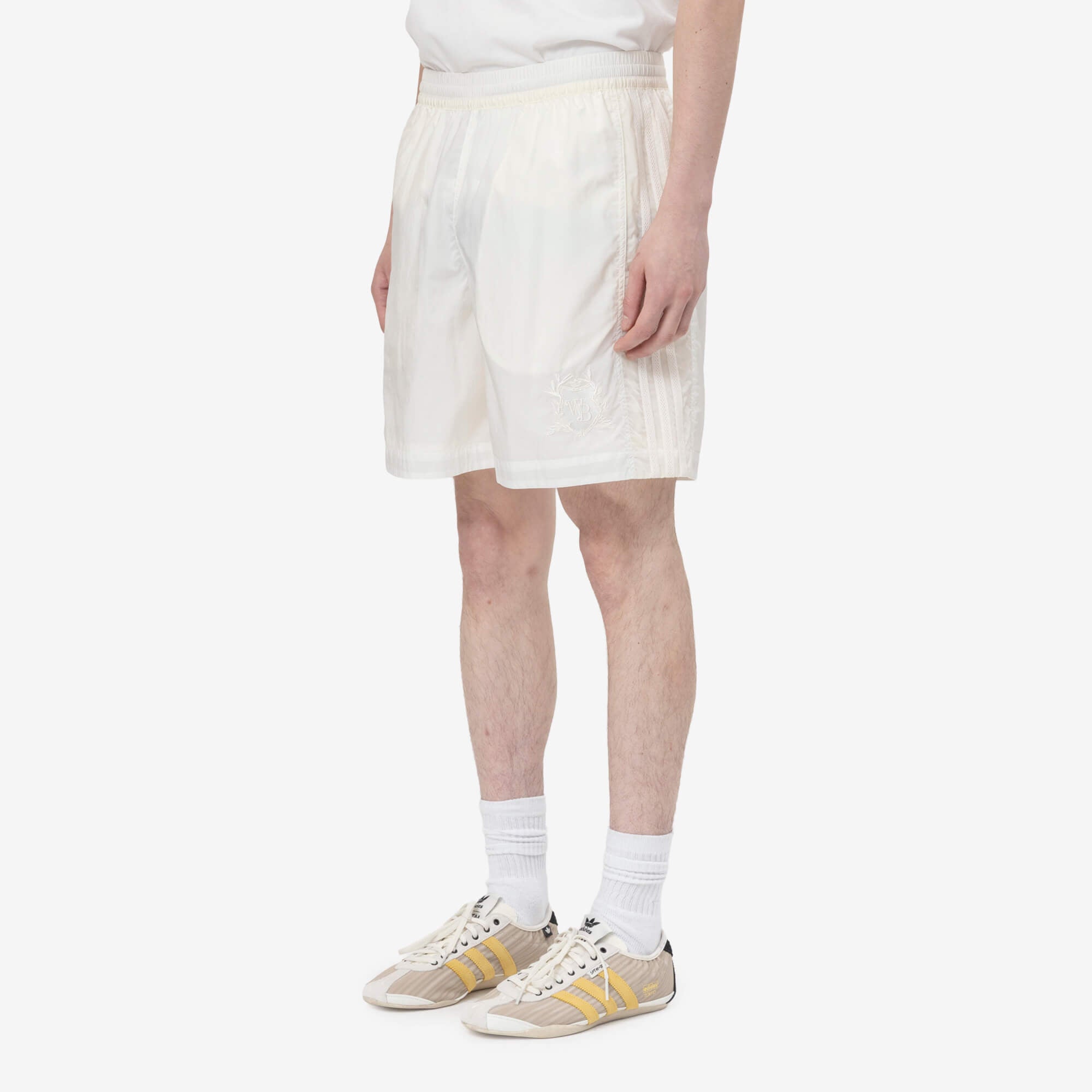 Adidas x Wales Bonner WB Football Shorts Off White - 3