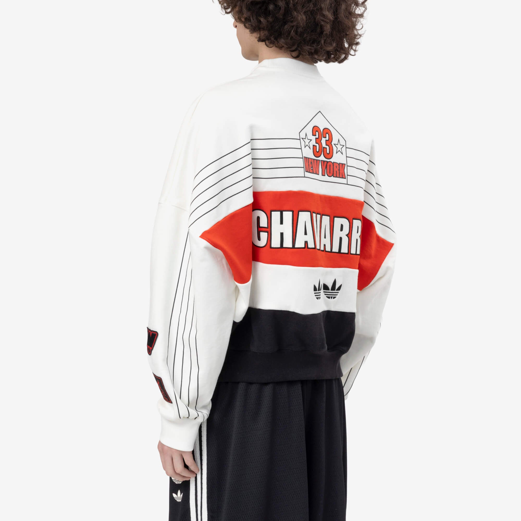 Adidas x Willy Chavarria WC NY Ball Crewneck Sweatshirt Off White - 4