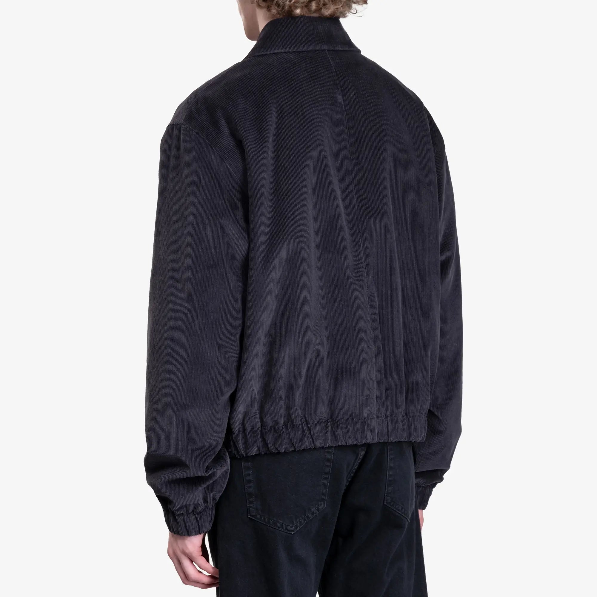 AMI ADC Corduroy Zipped Jacket Anthracite - 4