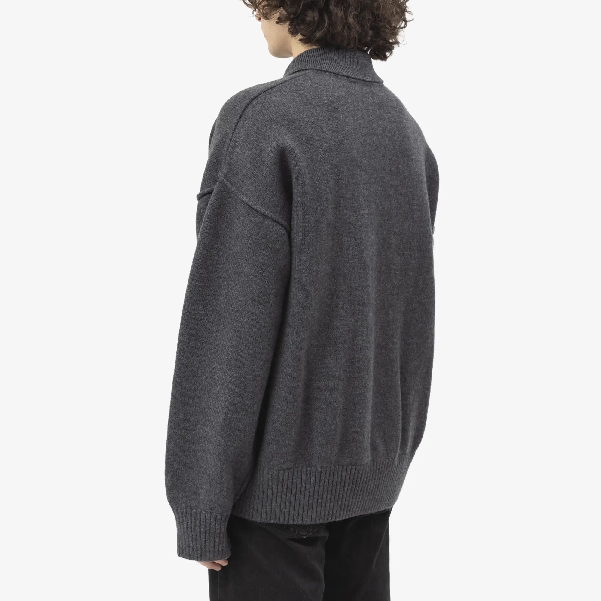 AMI ADC Polo Heather Grey - 4