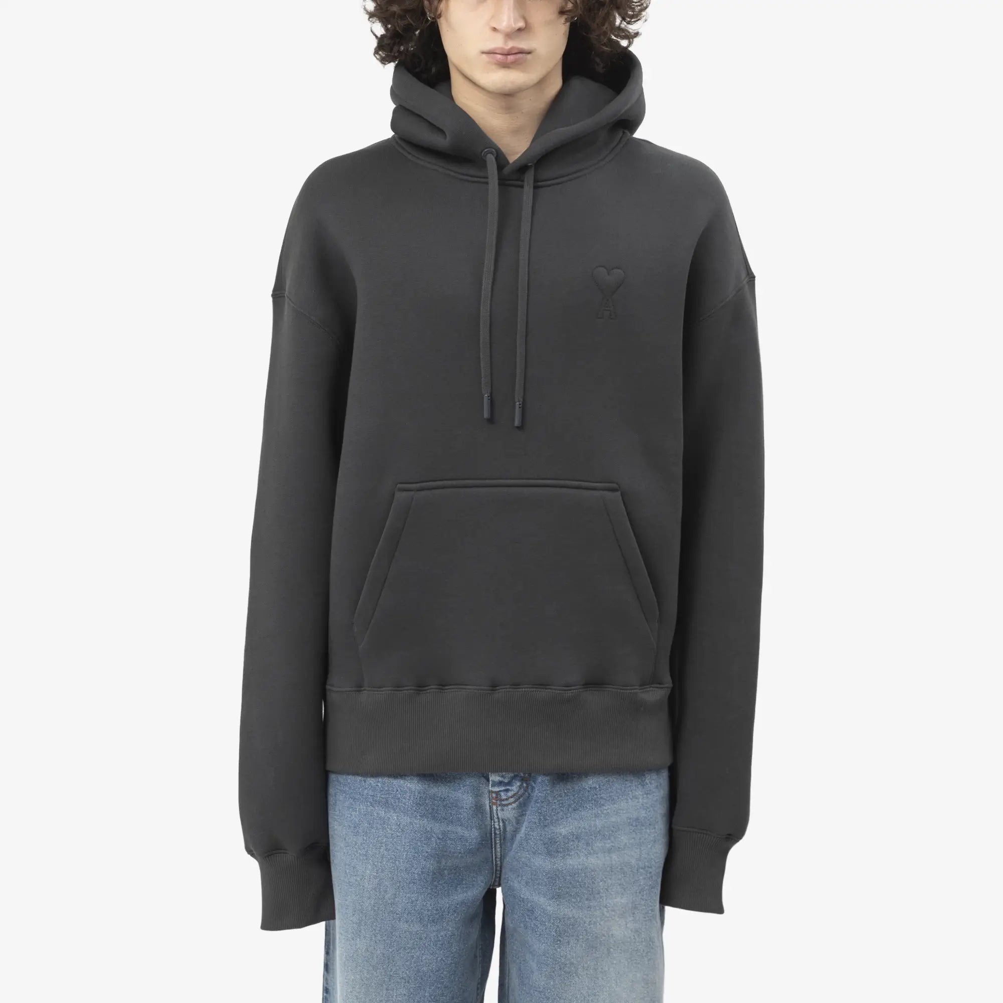 AMI Big ADC Embossed Hoody Anthracite - 1