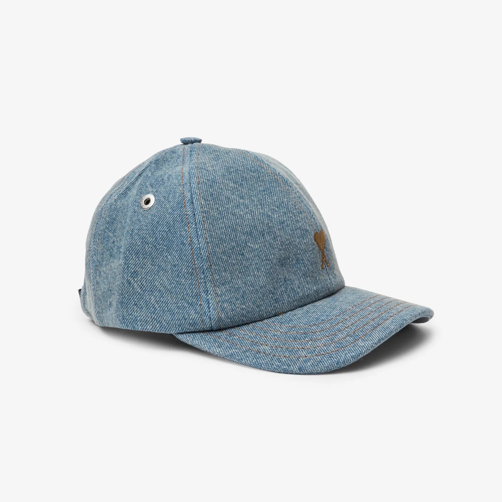 AMI Paris ADC Denim Cap Used Blue - 3