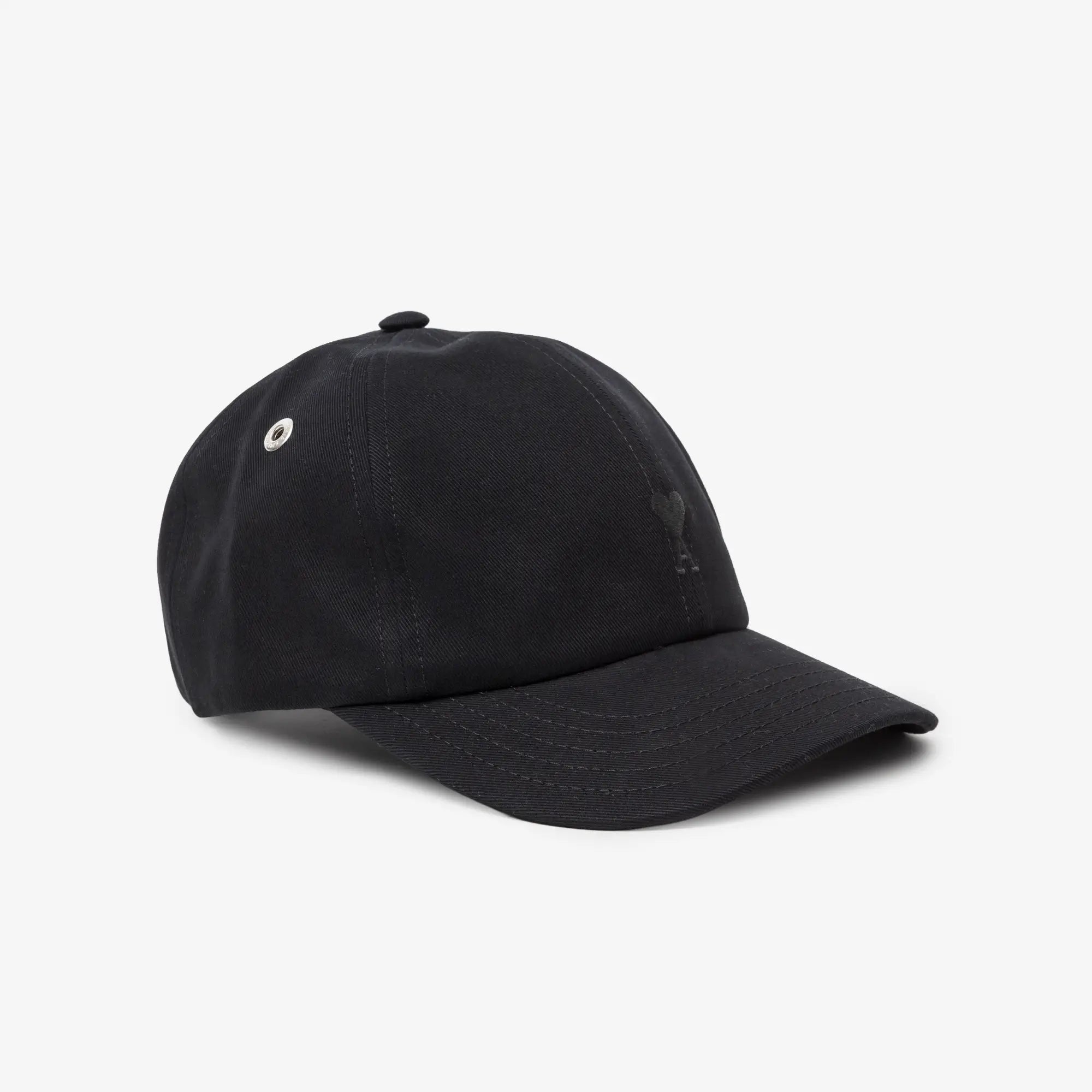 AMI Paris Ami de Coeur Embroidery Cap Black - 3