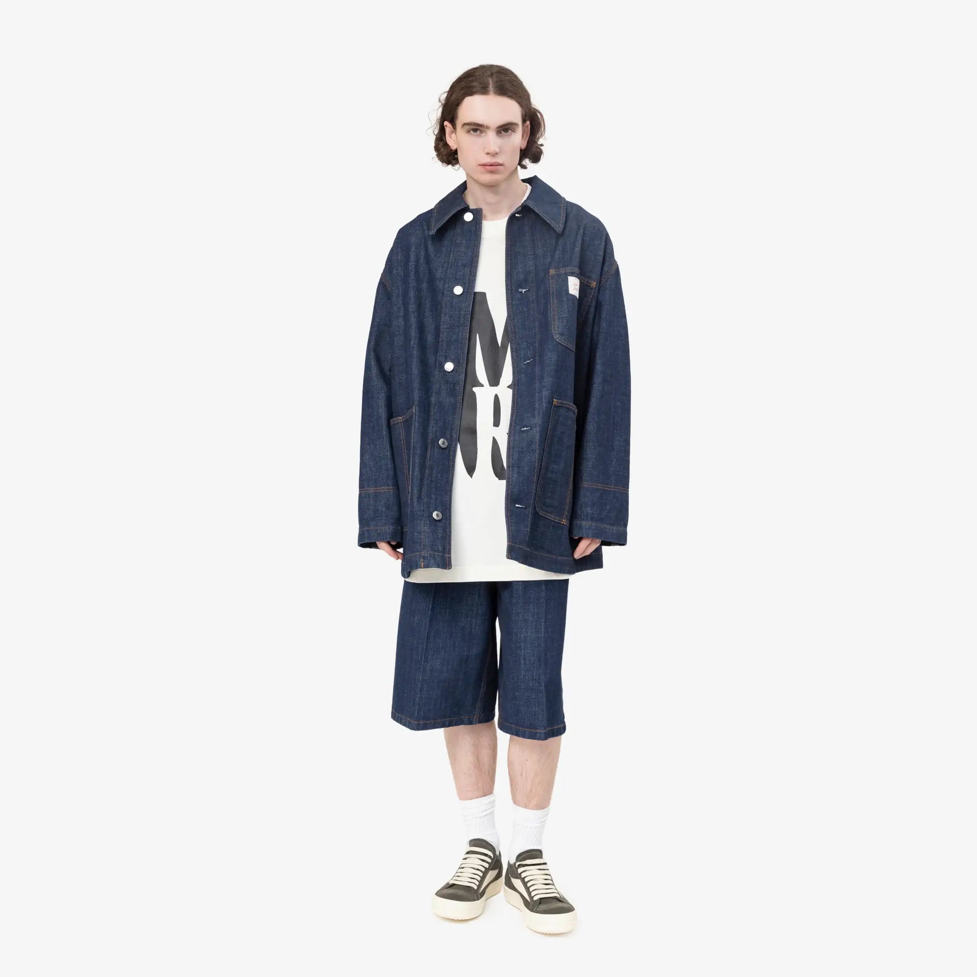 AMI Paris Heritage Worker Jacket Indigo - 2