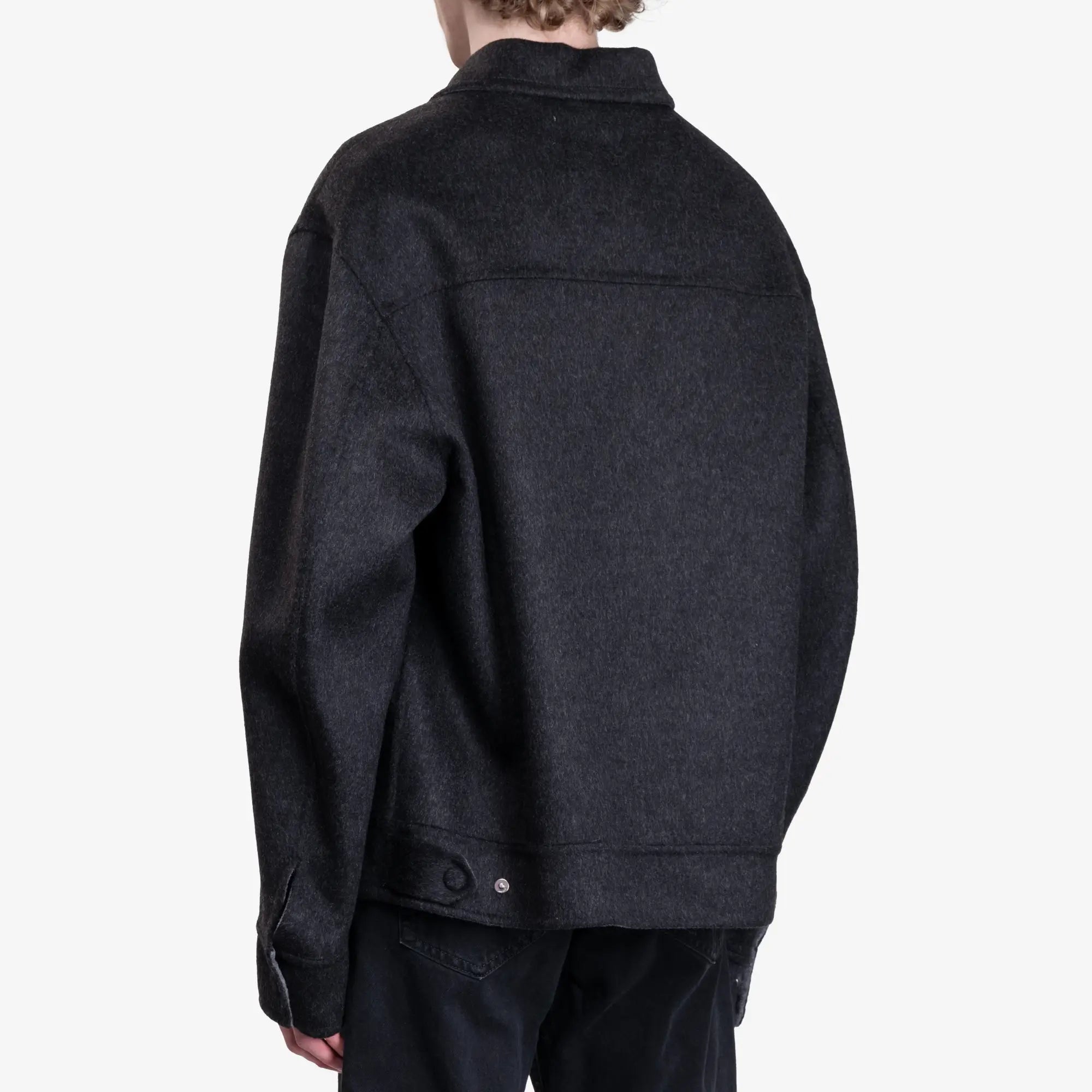 AMI Wool Trucker Jacket Anthracite - 4