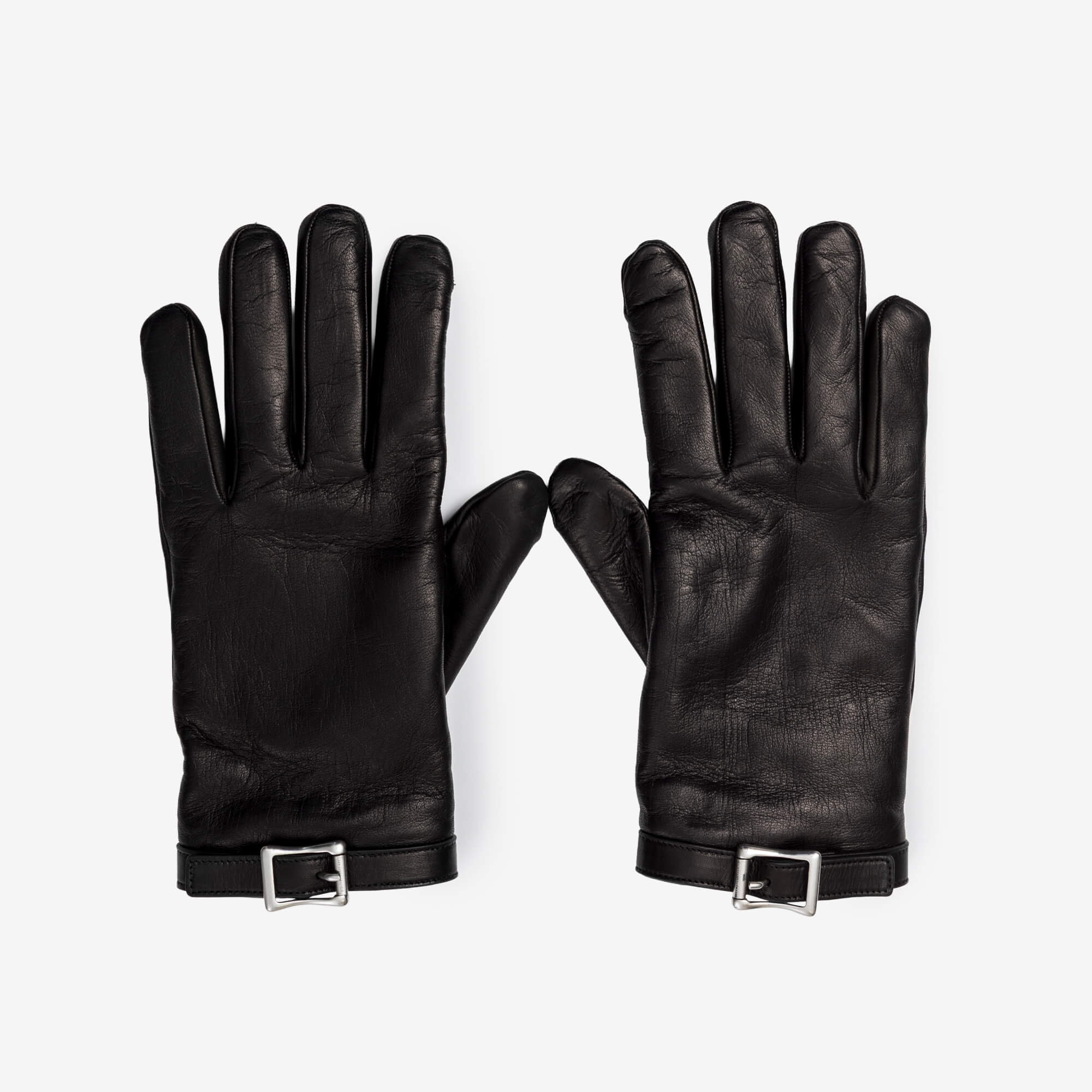 Ann Demeulemeester Arly Gloves with Buckle Black-1