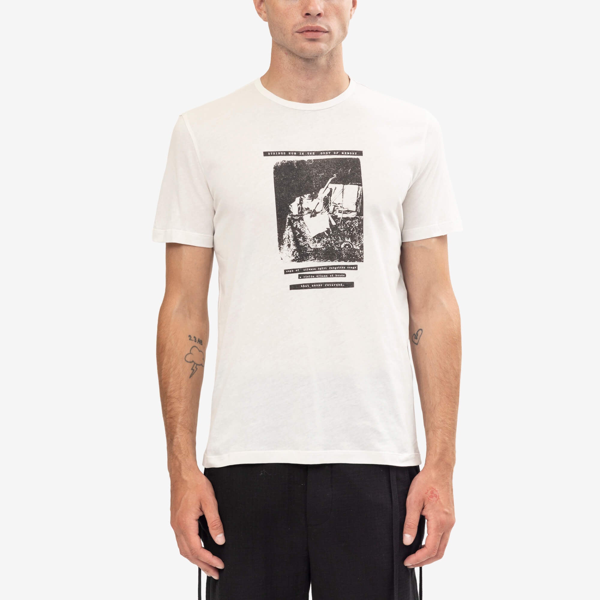 Ann Demeulemeester Dust of Memory Baptist Standard Fit T-Shirt Ivory-1