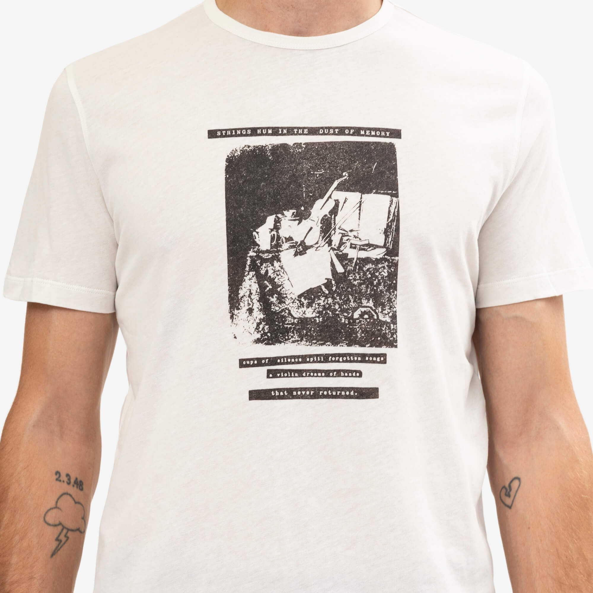Ann Demeulemeester Dust of Memory Baptist Standard Fit T-Shirt Ivory-5