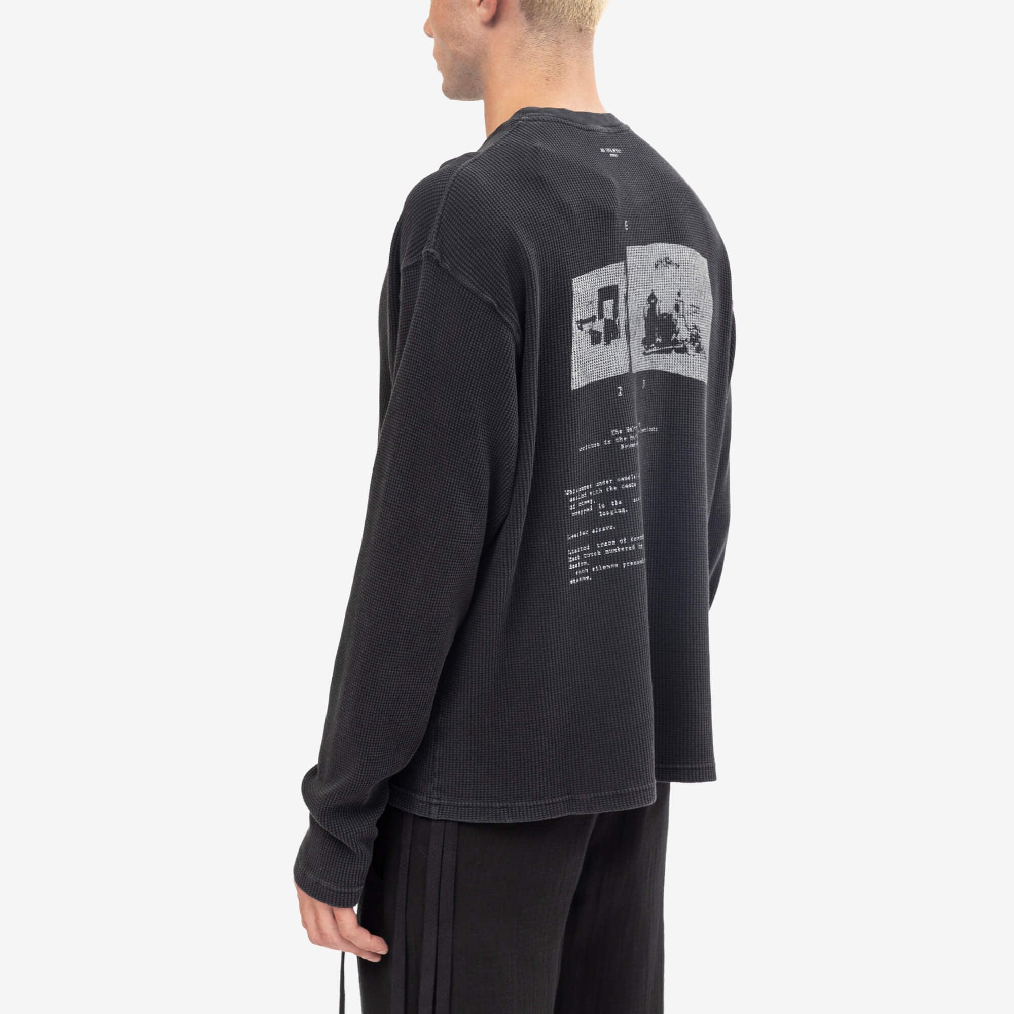 Ann Demeulemeester Emil The Velvet Evening Relax Fit Boxy T-Shirt Faded Black-4