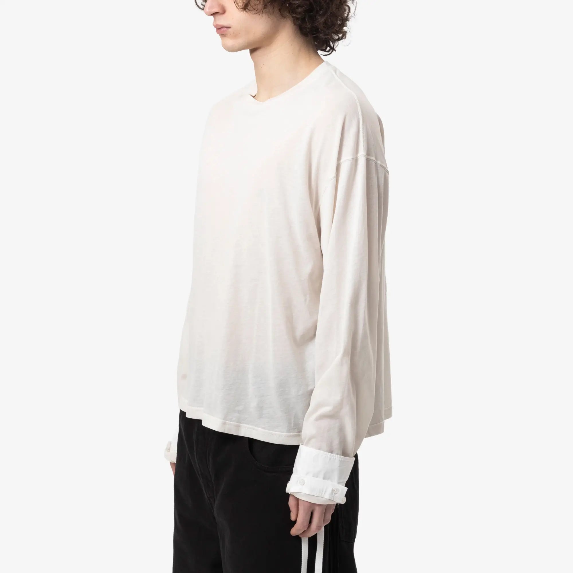 Ann Demeulemeester Emiliuis Relax Boxy LS T-Shirt Ivory - 3