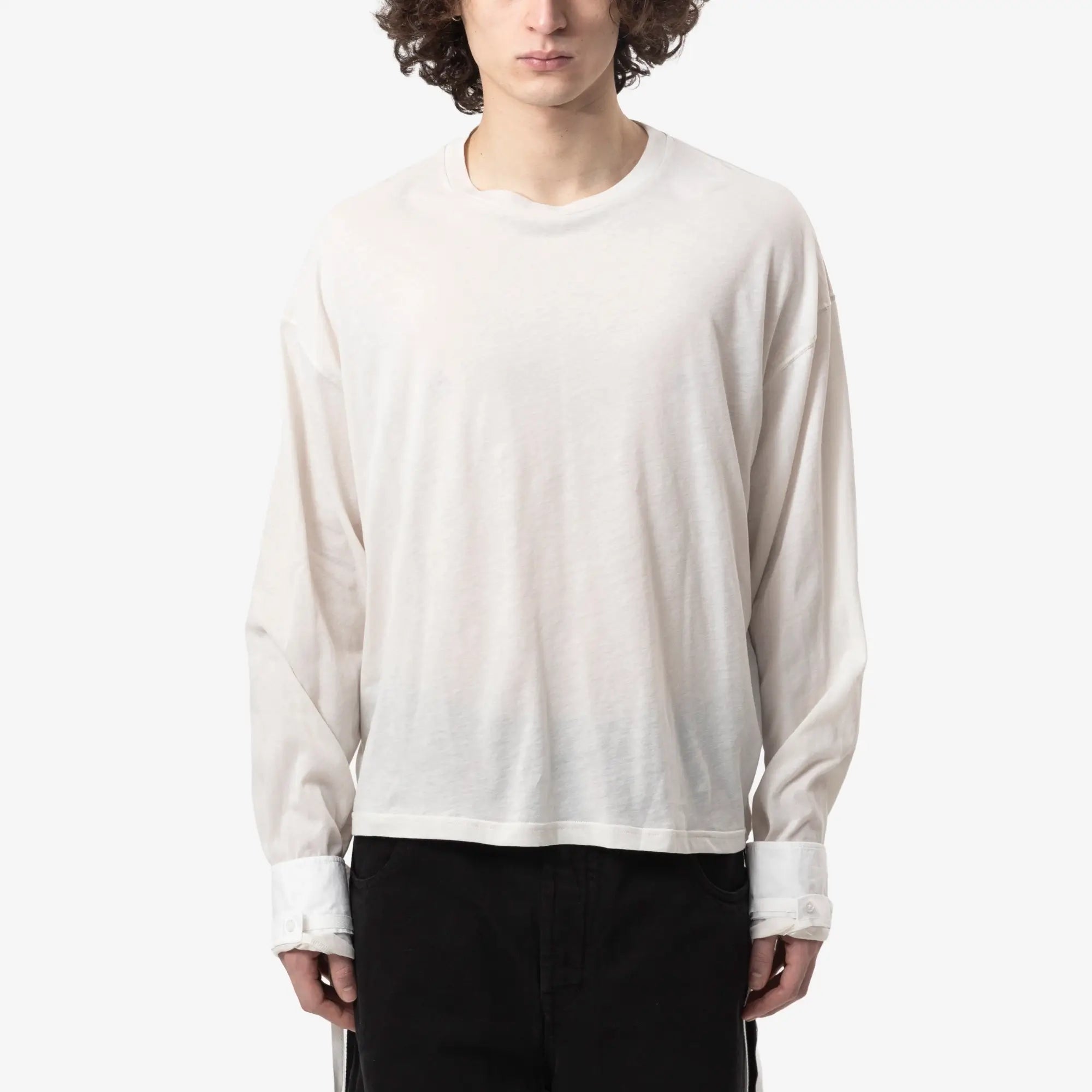 Ann Demeulemeester Emiliuis Relax Boxy LS T-Shirt Ivory - 1