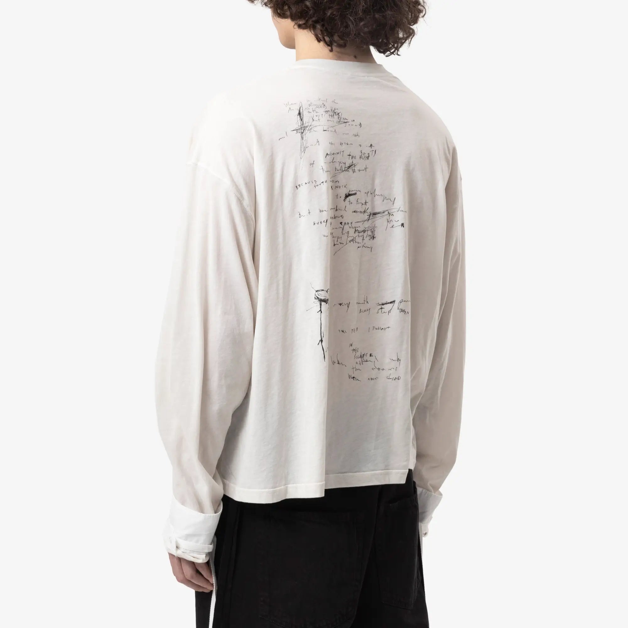 Ann Demeulemeester Emiliuis Relax Boxy LS T-Shirt Ivory - 4
