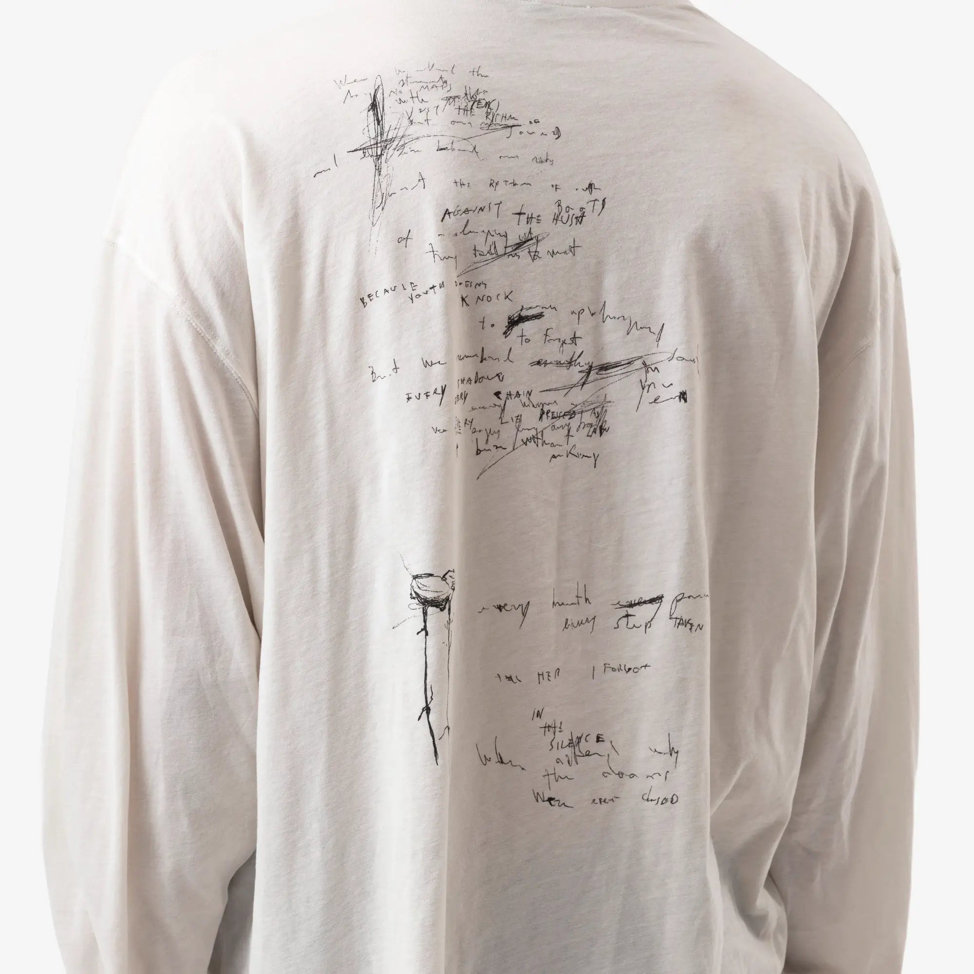Ann Demeulemeester Emiliuis Relax Boxy LS T-Shirt Ivory - 5