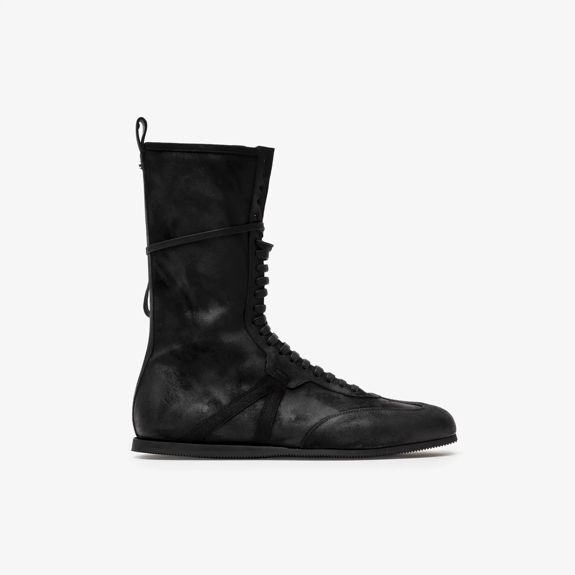 Ann Demeulemeester Fides Soft High - Top Boxing Sneakers Black - 3