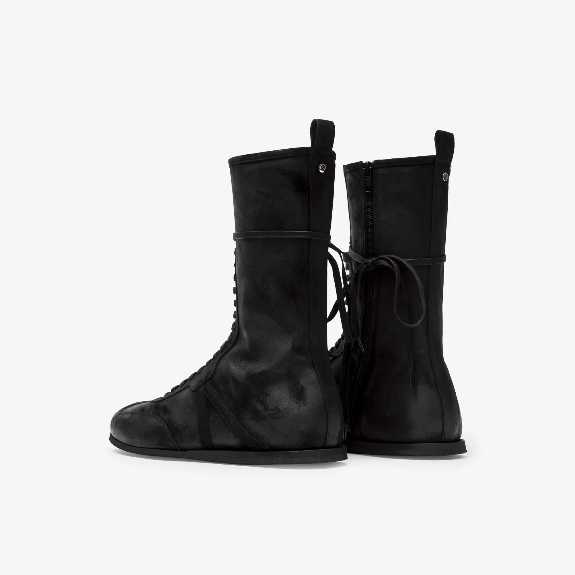 Ann Demeulemeester Fides Soft High - Top Boxing Sneakers Black - 5