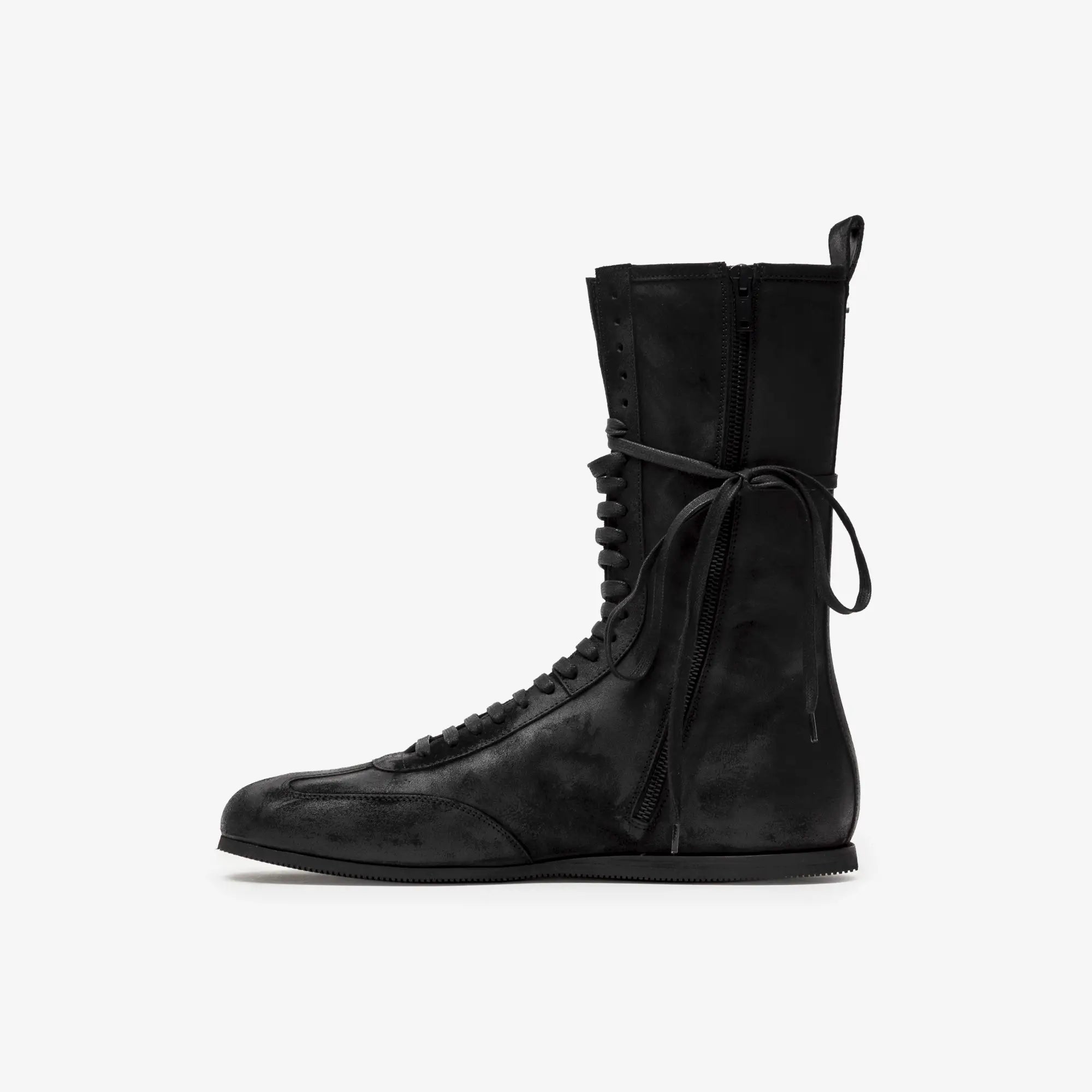 Ann Demeulemeester Fides Soft High - Top Boxing Sneakers Black - 4