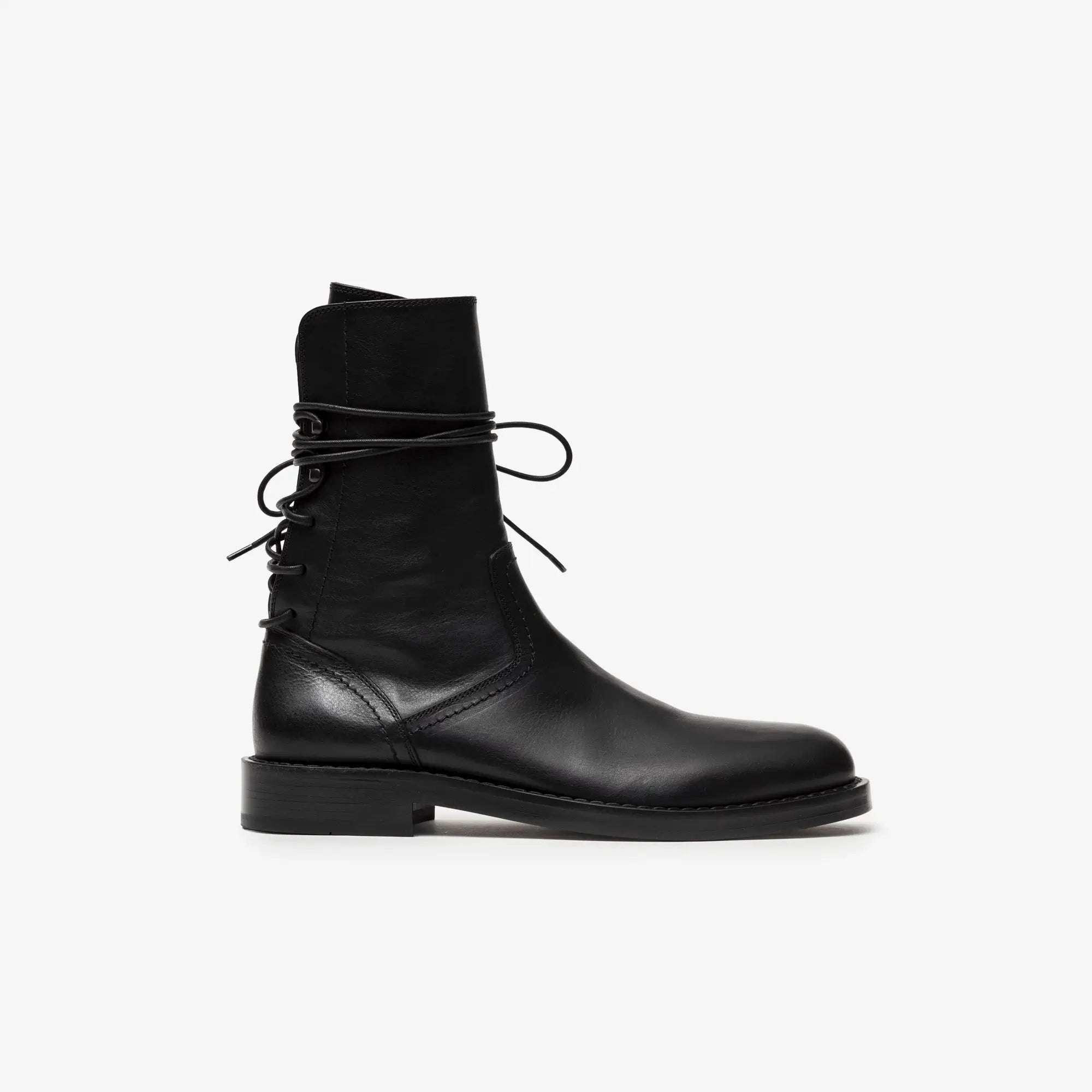 Ann Demeulemeester Heiko Laced Back Ankle Boots Black - 3