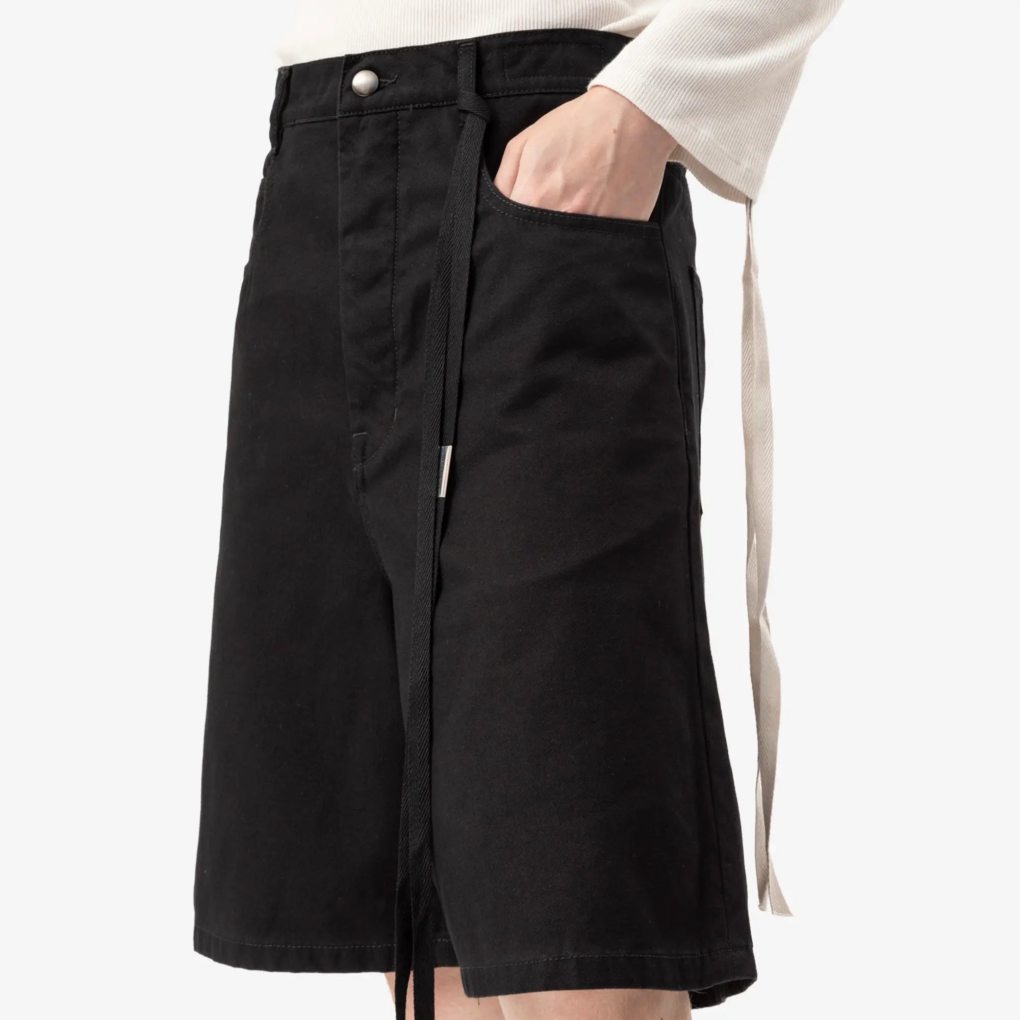 Ann Demeulemeester Narve 5 Pockets Comfort Bermuda Shorts Black - 5