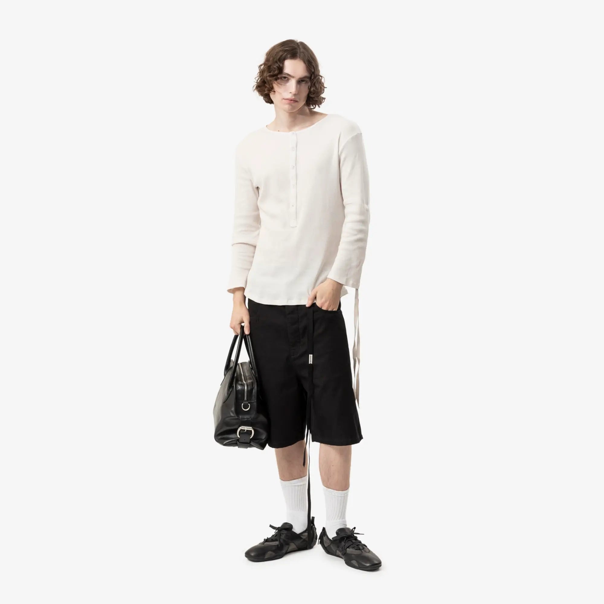 Ann Demeulemeester Narve 5 Pockets Comfort Bermuda Shorts Black - 2