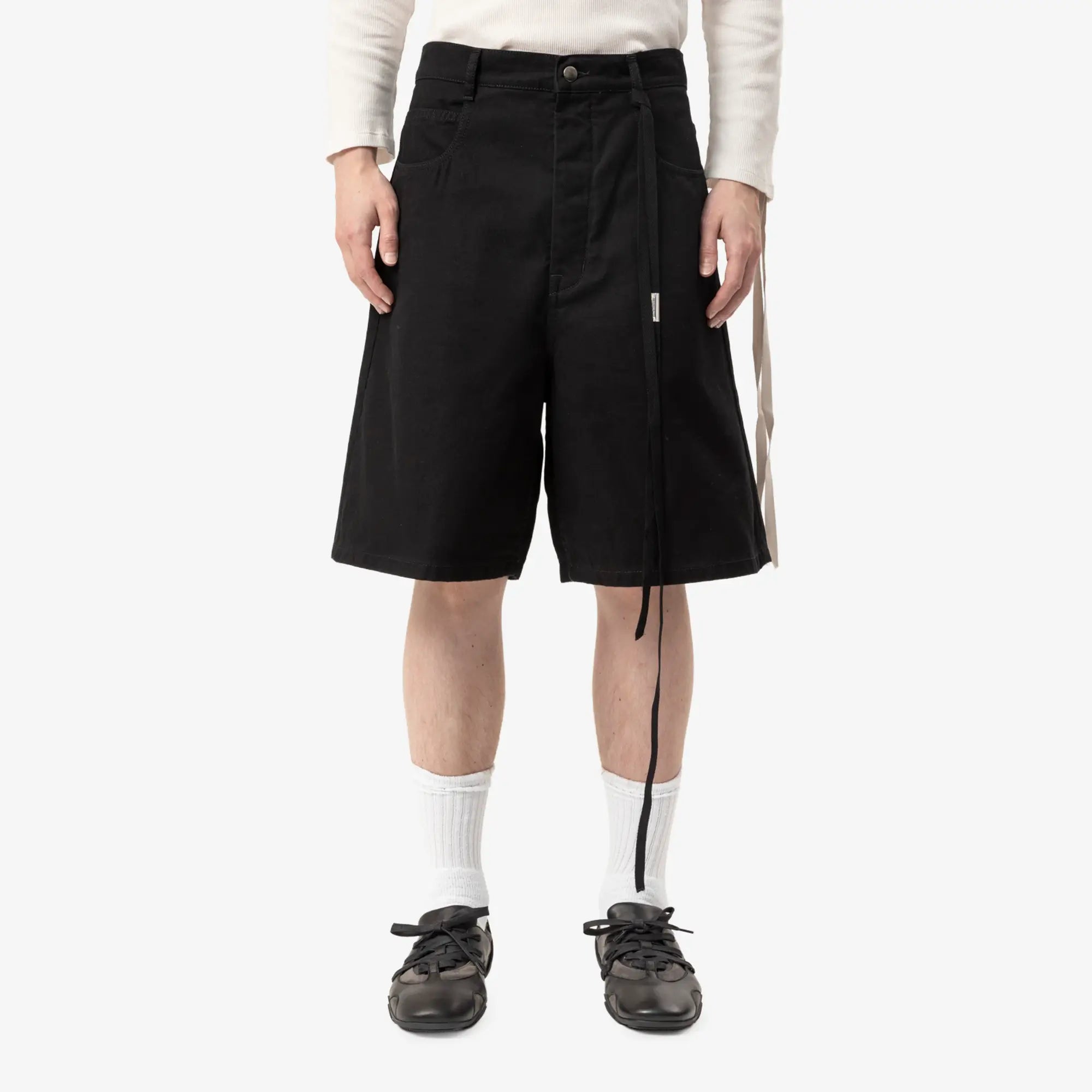 Ann Demeulemeester Narve 5 Pockets Comfort Bermuda Shorts Black - 1