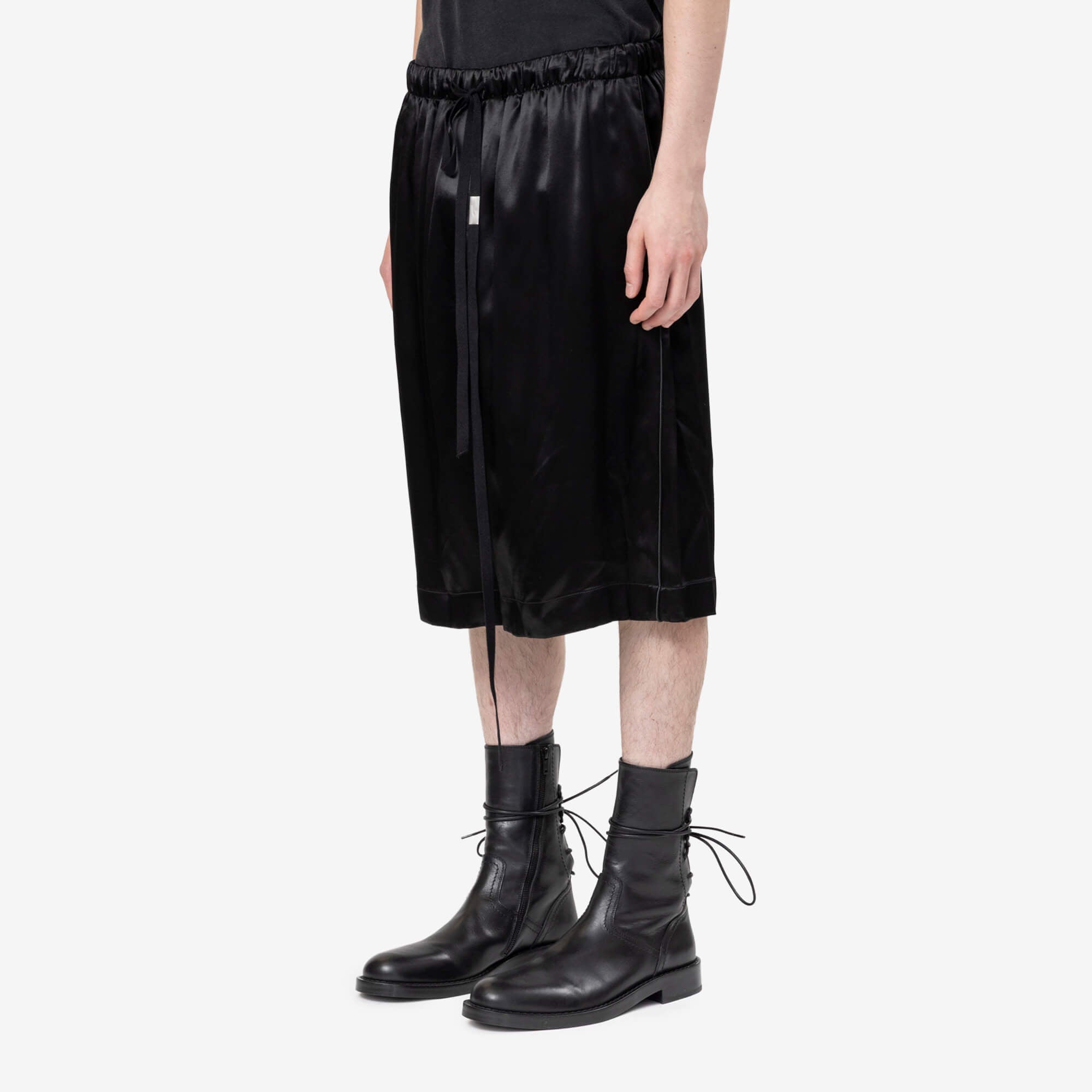 Ann Demeulemeester Raul Relaxed Lounge Bermuda Shorts Black - 3