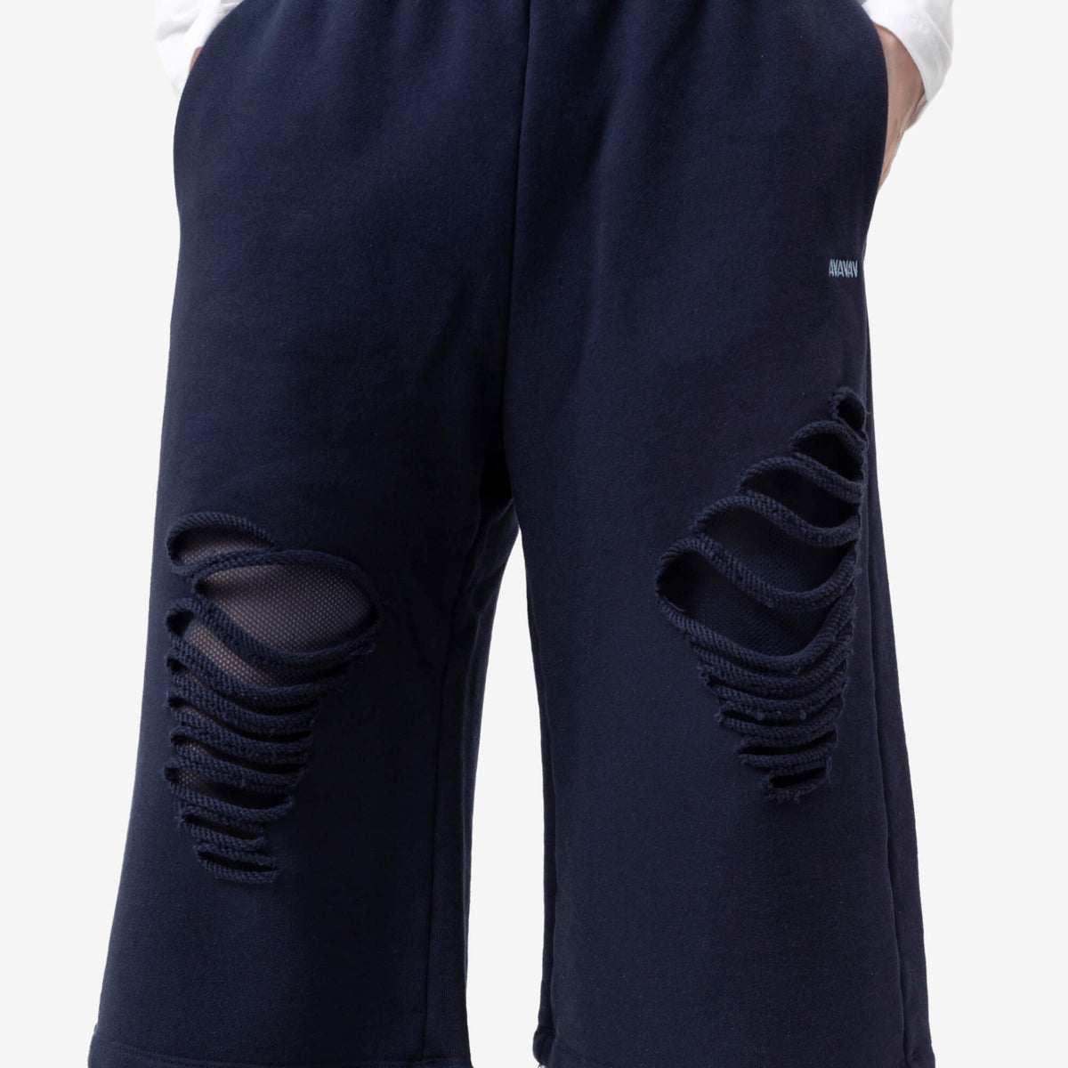 Avavav Allan AV-Logo Cut-Out Sweatpants Blue-5