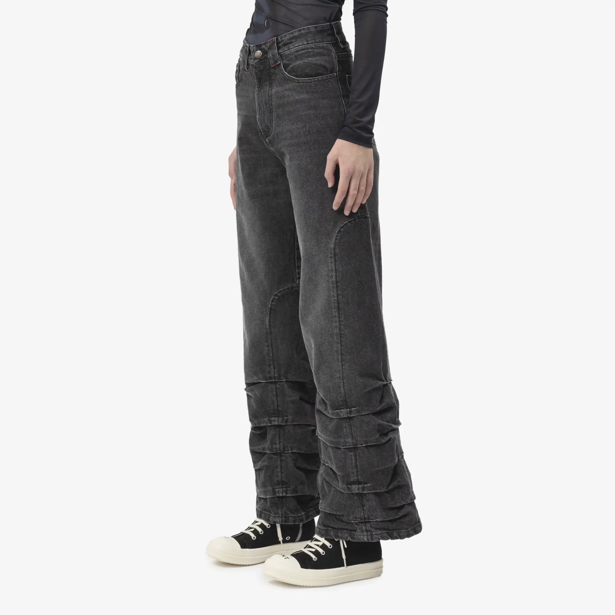 Avavav Jessie Smock Wide Jeans Black - 7