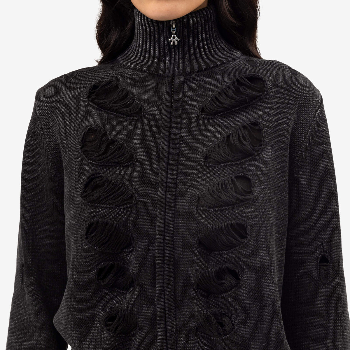 Avavav Kalle Zip Knit Sweater Black-5