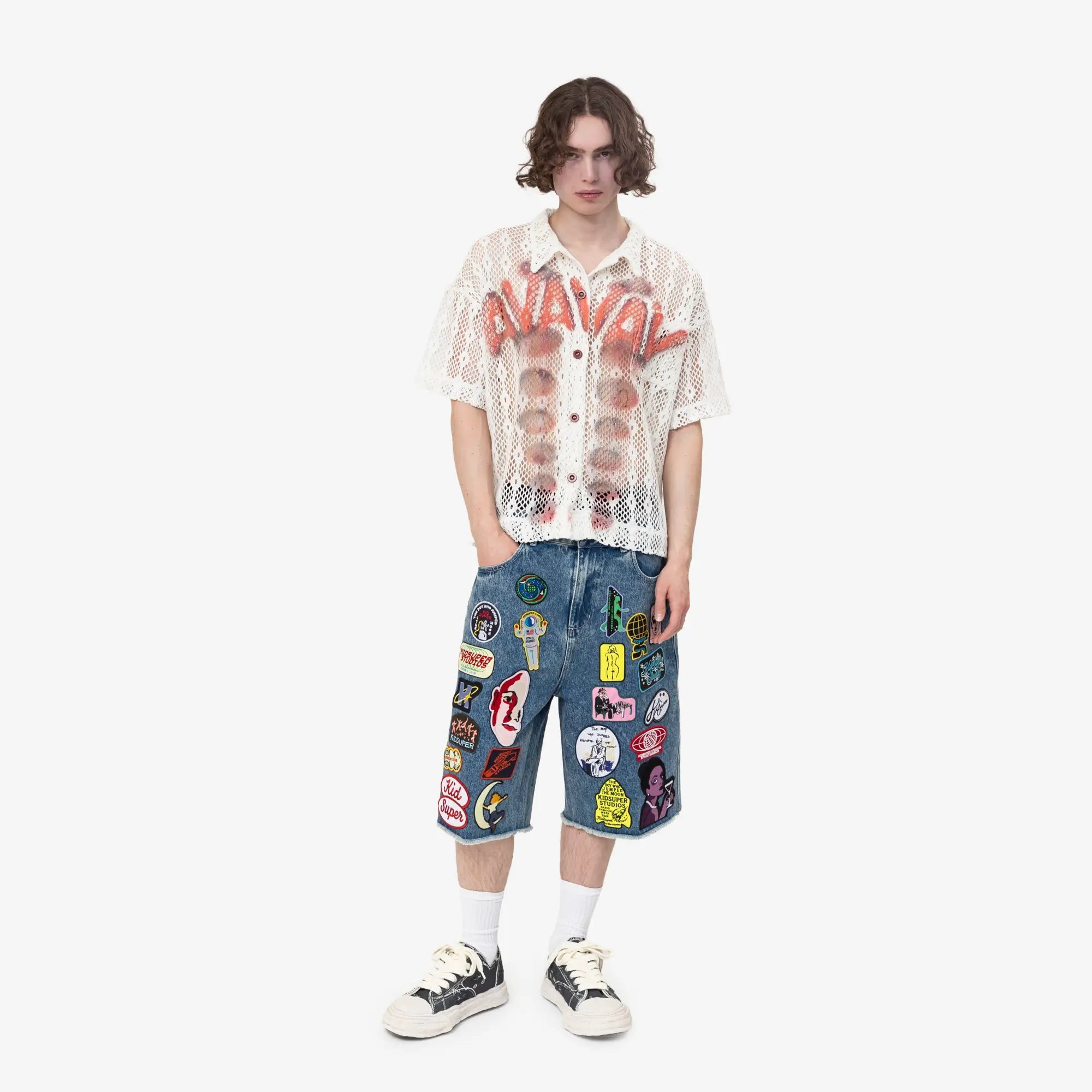 Avavav Salvatore SS Printed Crochet Shirt White - 2