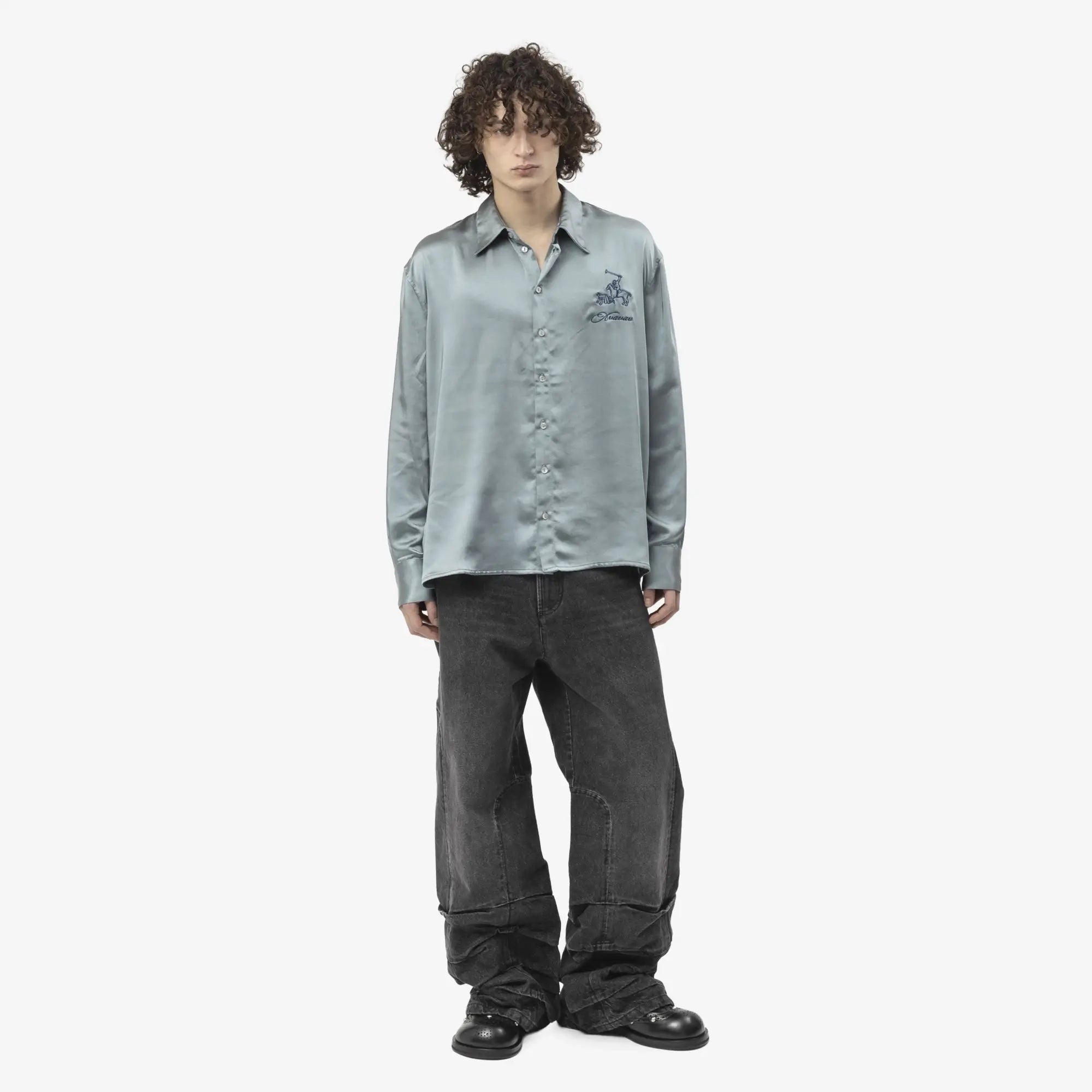 Avavav Sam Satin Shirt Blue - 5
