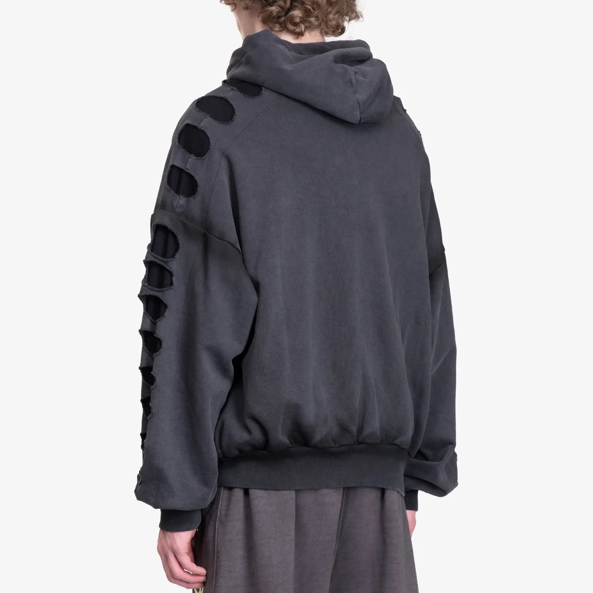 Avavav Shoulderless Cut Out Hoody Black - 4