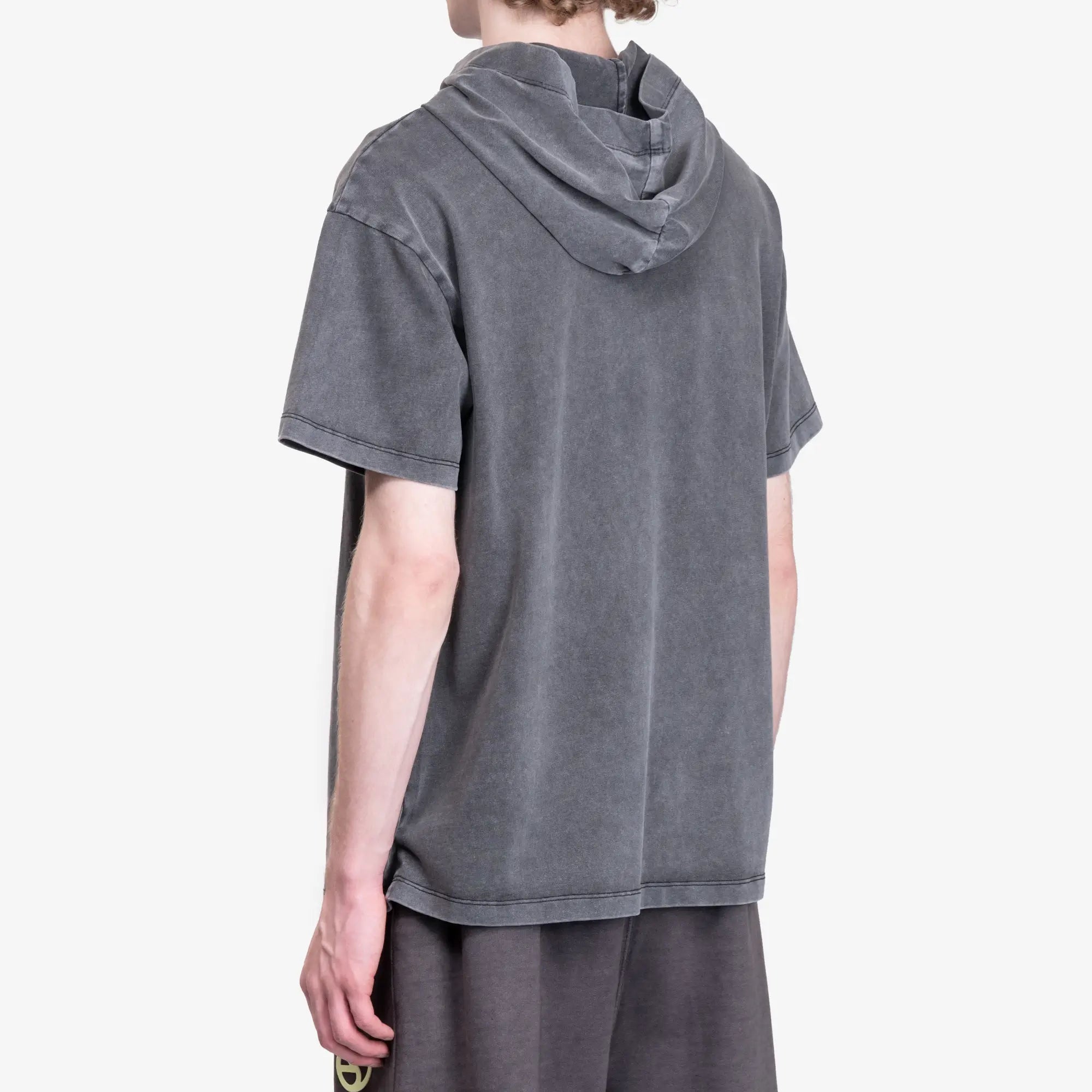 Avavav Theo Hooded Cut Out T-Shirt Washed Grey - 4