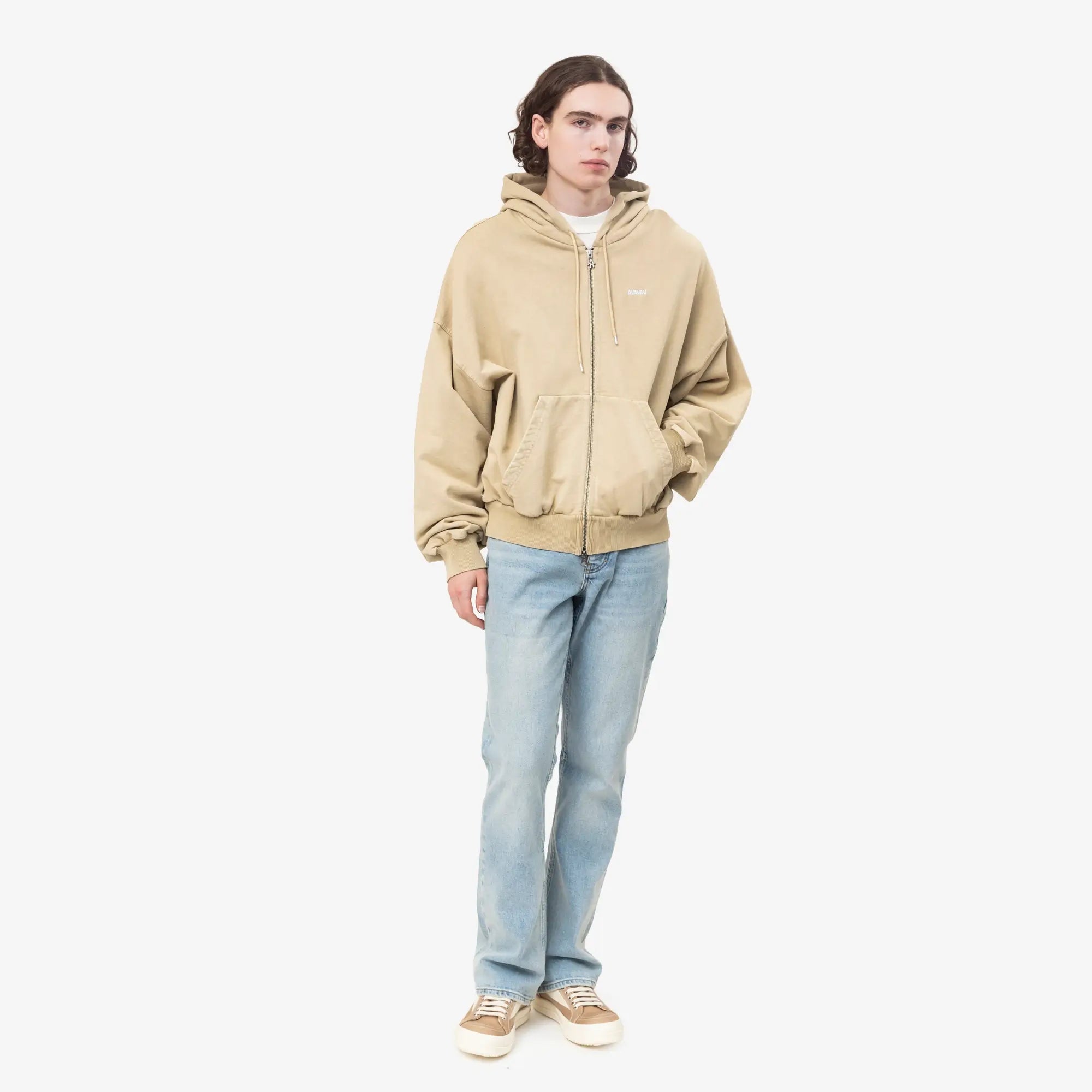 Avavav Tim Shoulderless Hoody Beige - 2