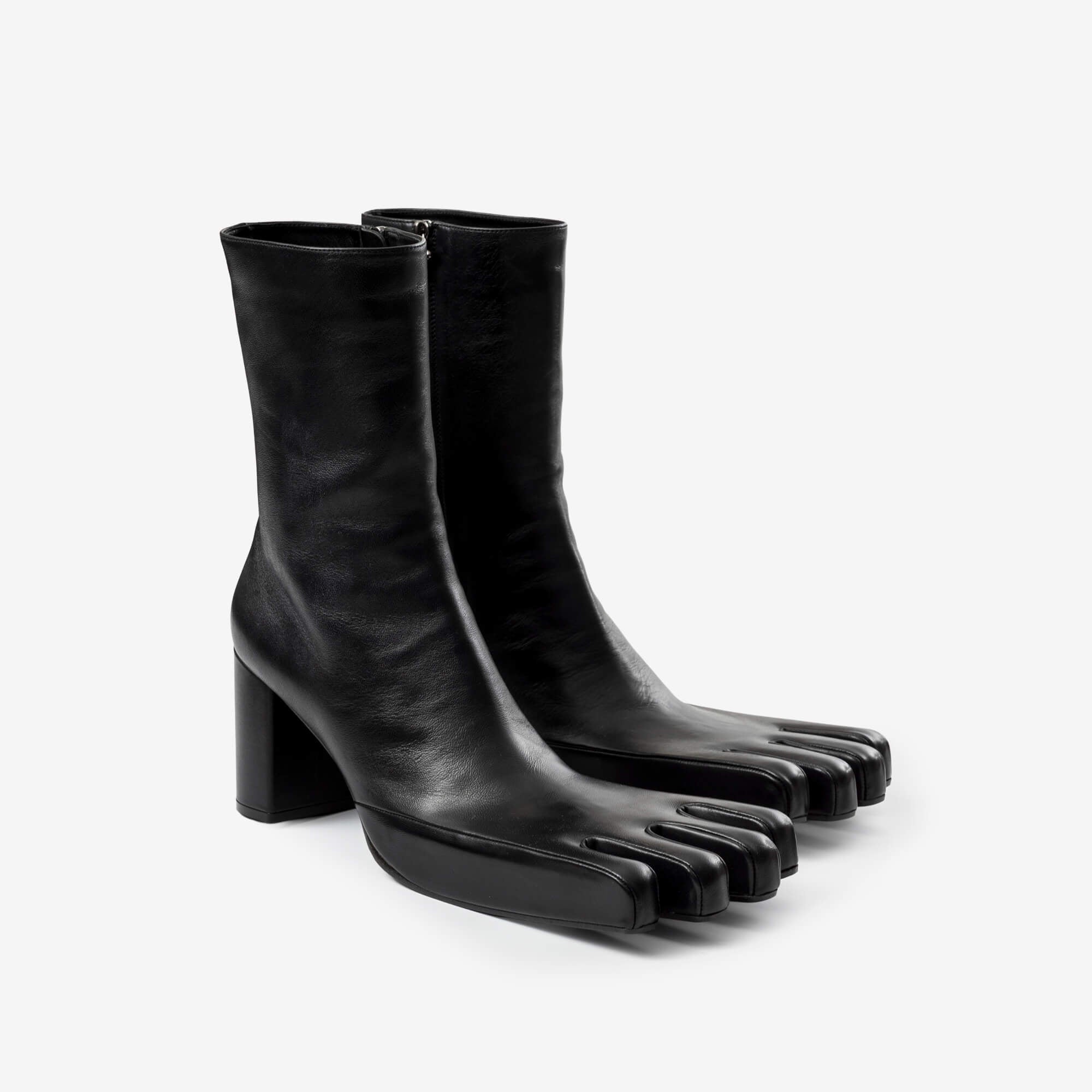Avavav Womens Finger Ankle Boots Black-1