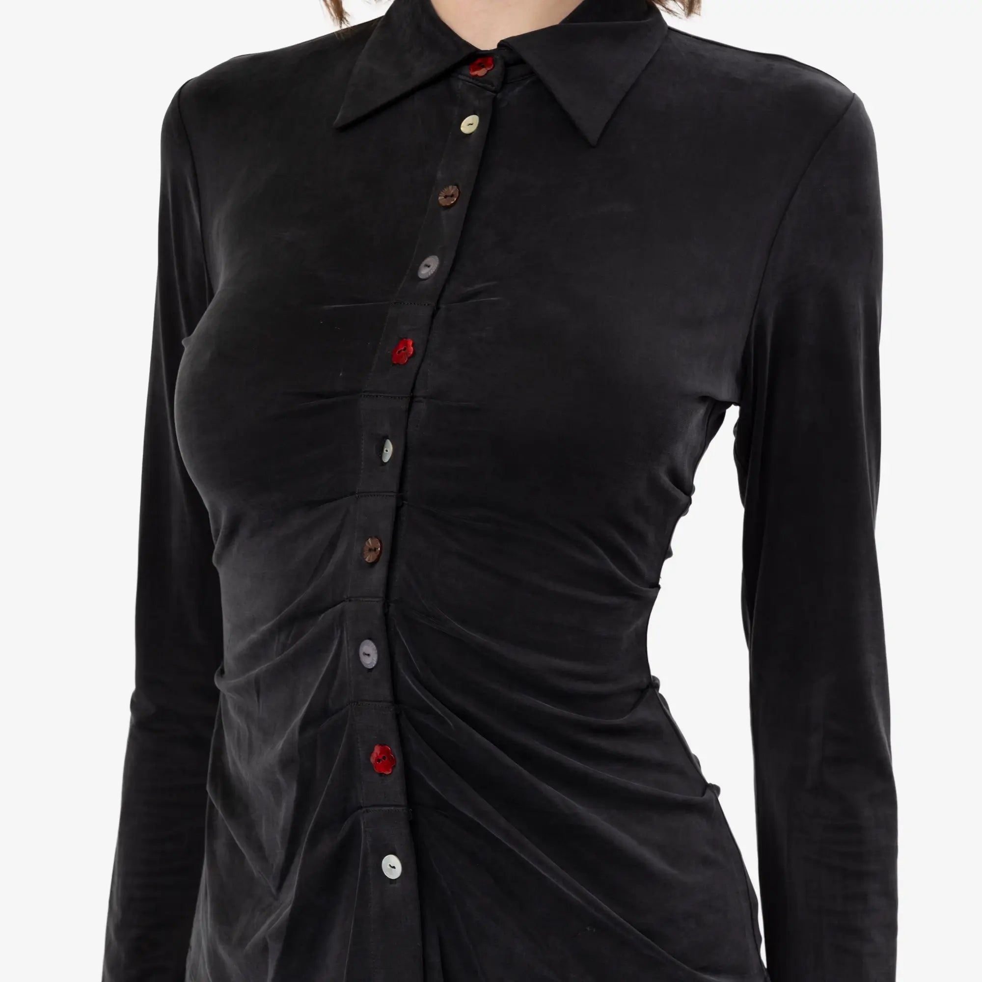 Avavav Womens Simone Cupro Shirt Black - 5