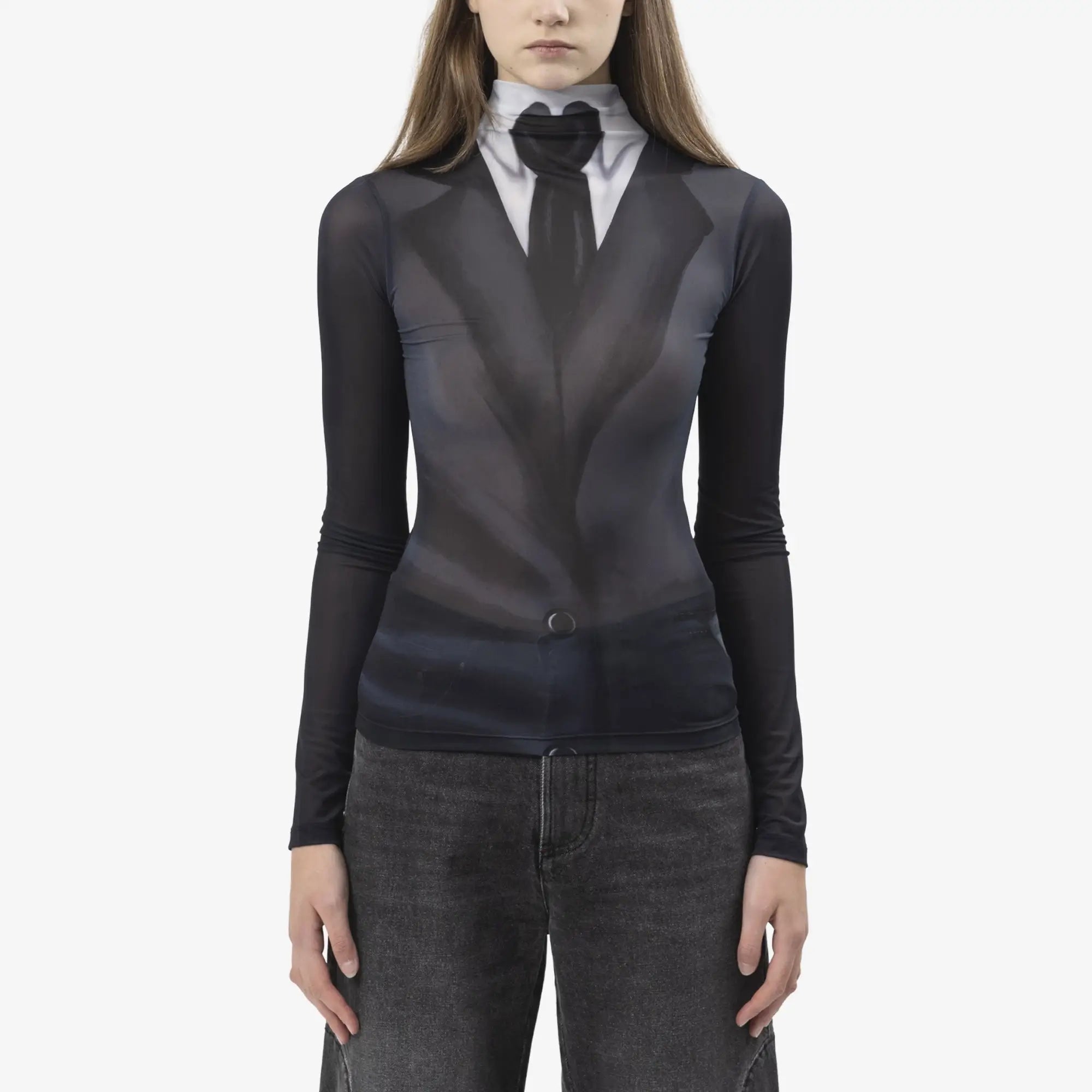 Avavav Womens Tindra Printed Suit Turtleneck Black - 1