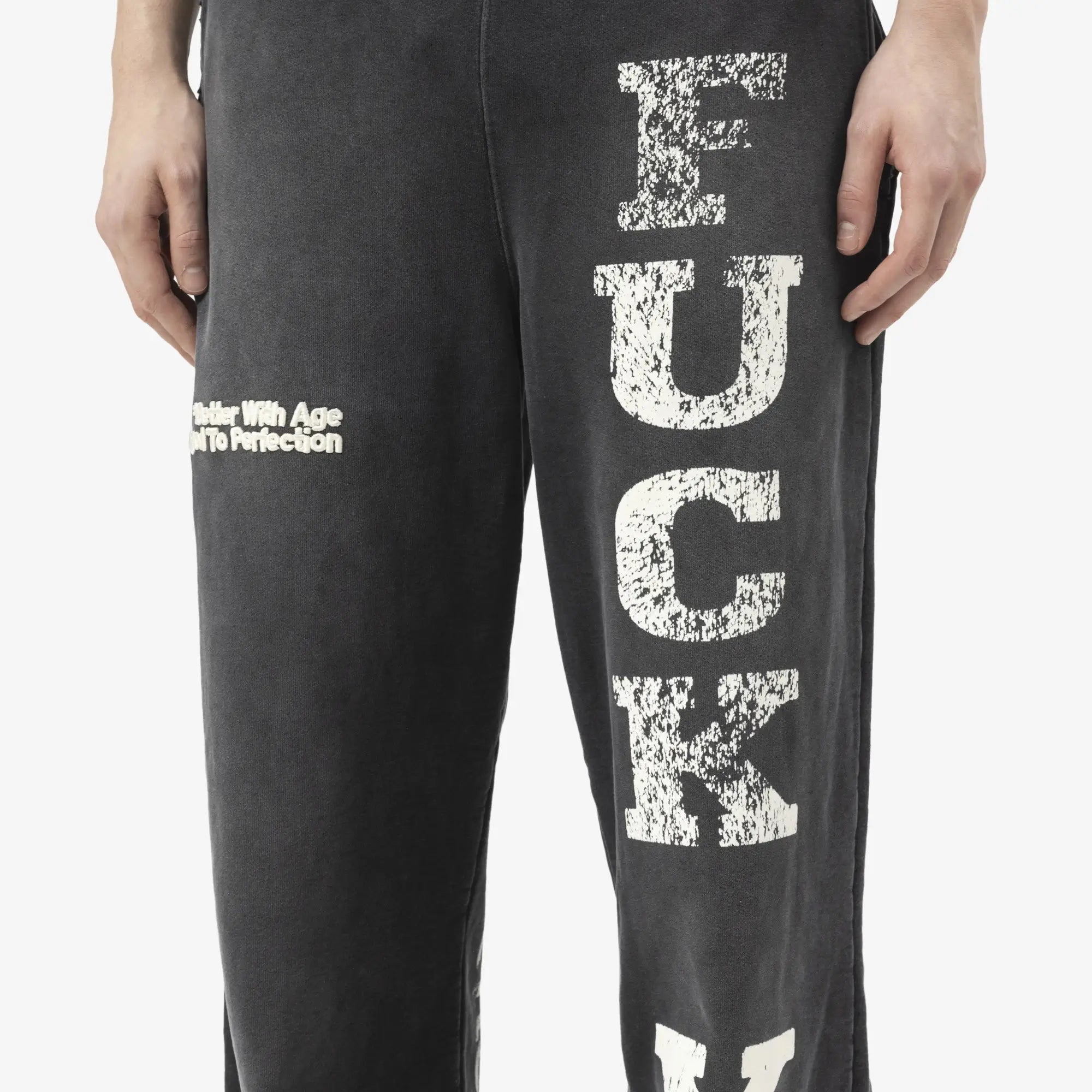Better With Age Fck You Sweatpants Faded Black - 5