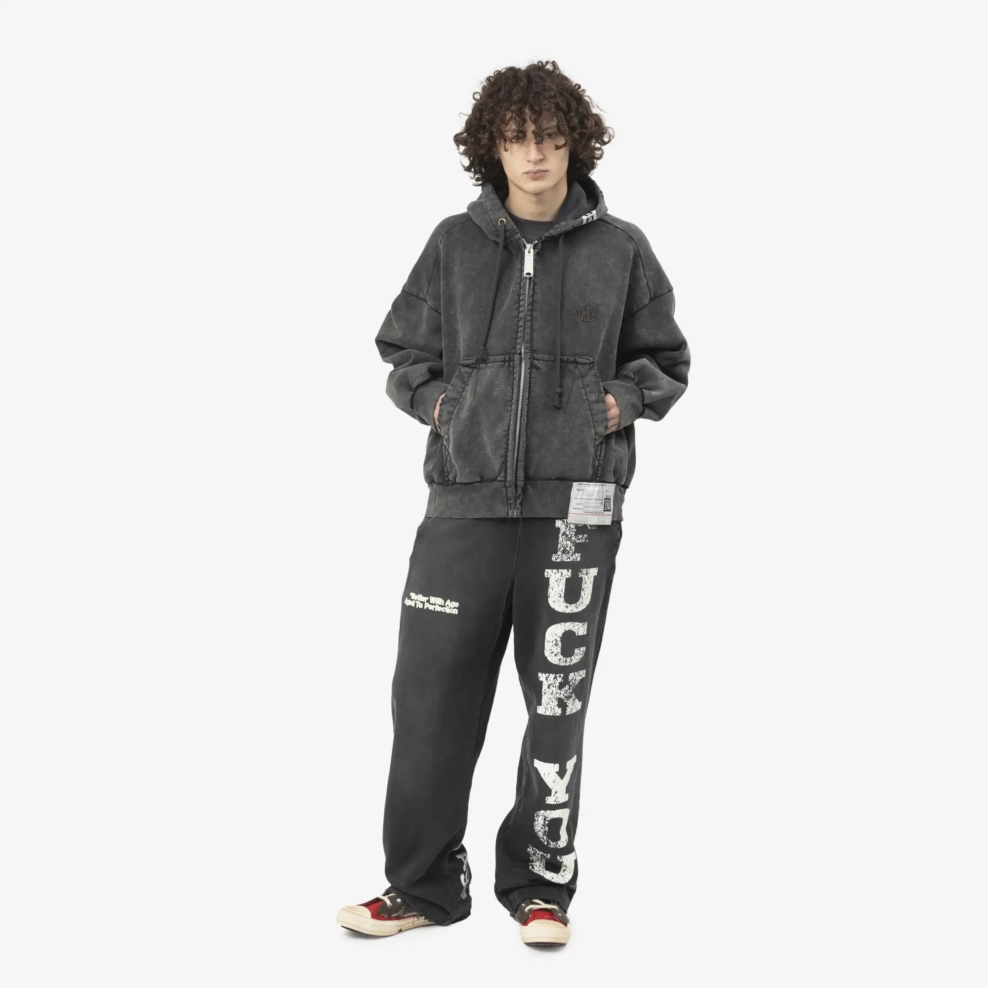 Better With Age Fck You Sweatpants Faded Black - 2