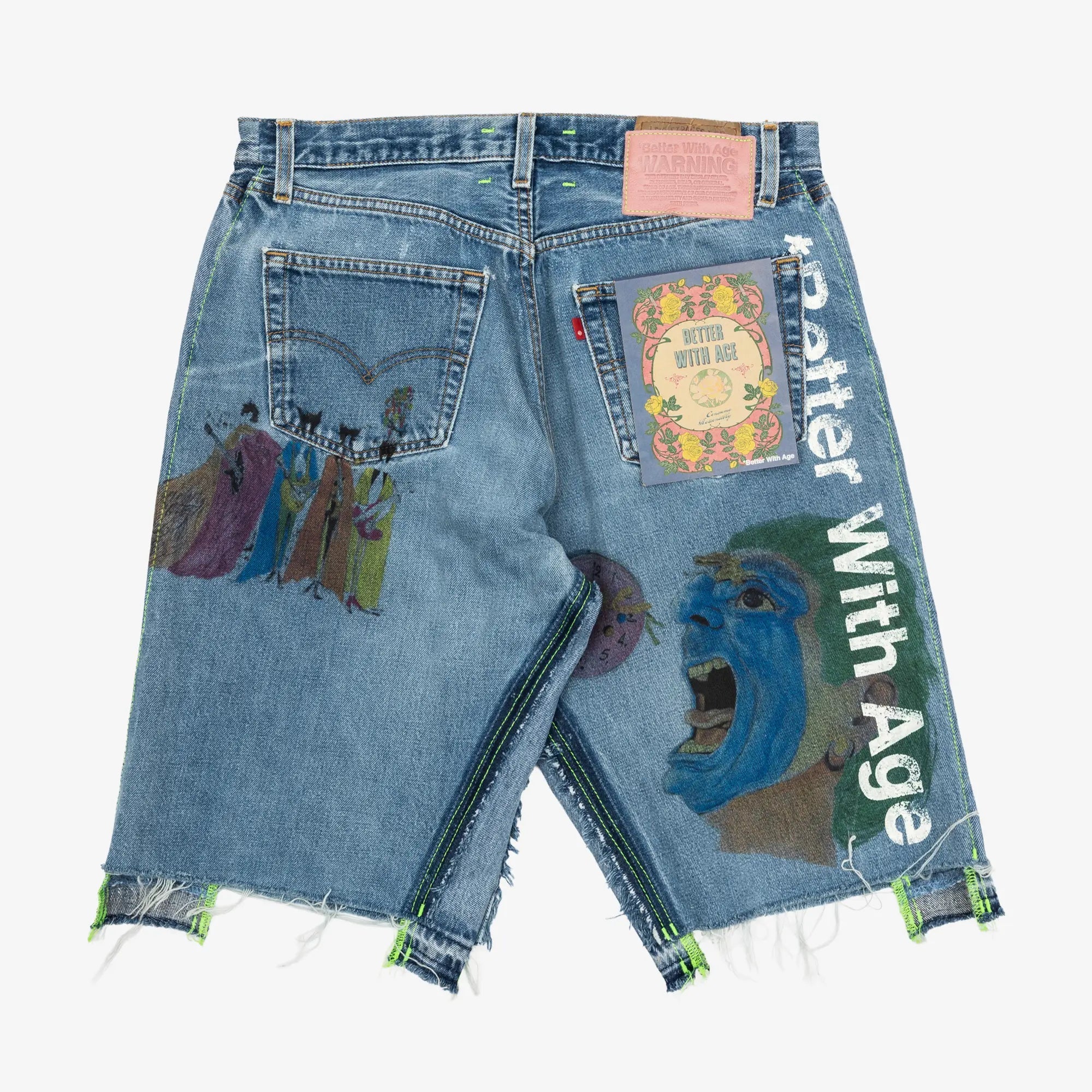 Better With Age Harrison Triple - Wide Denim Shorts Indigo - 8