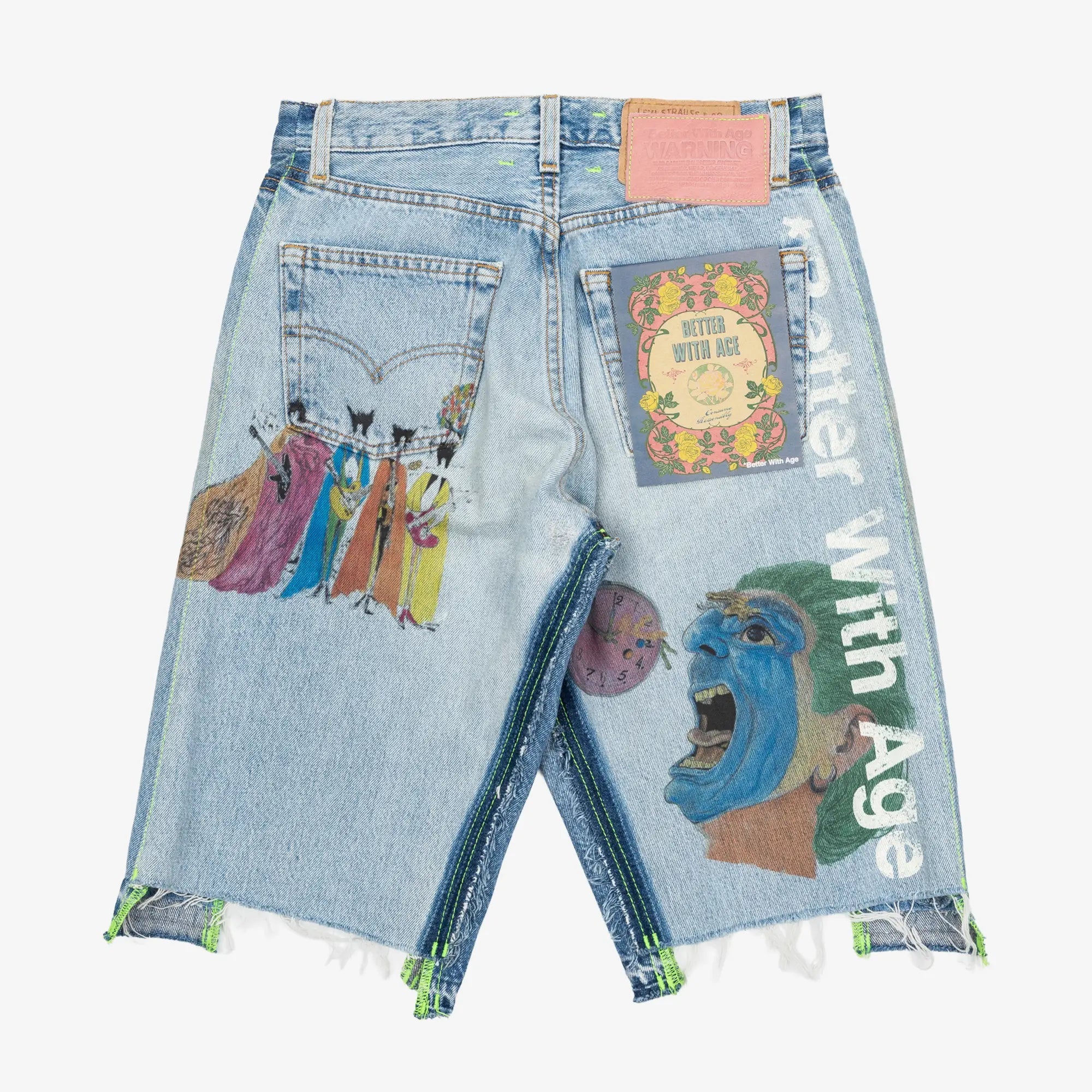 Better With Age Harrison Triple - Wide Denim Shorts Indigo - 6