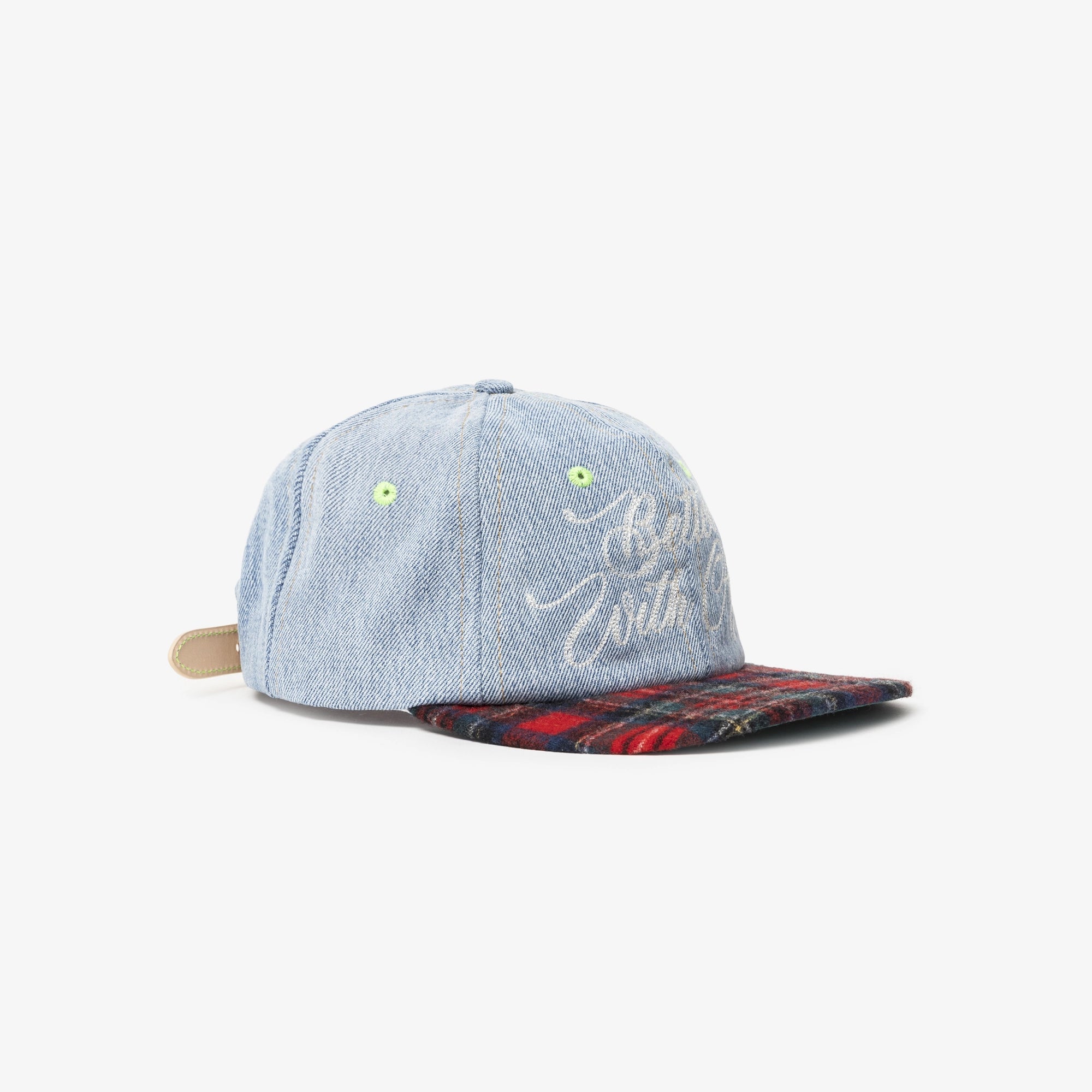 Better With Age Heritage Recon Denim Plaid Hat OS - 3