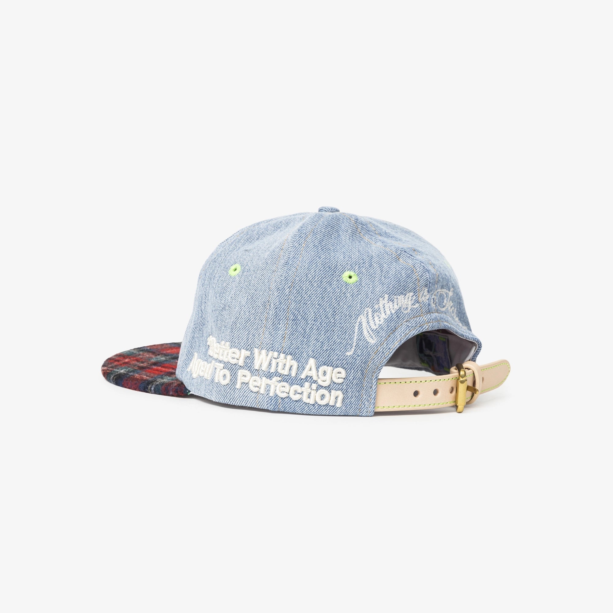Better With Age Heritage Recon Denim Plaid Hat OS - 4