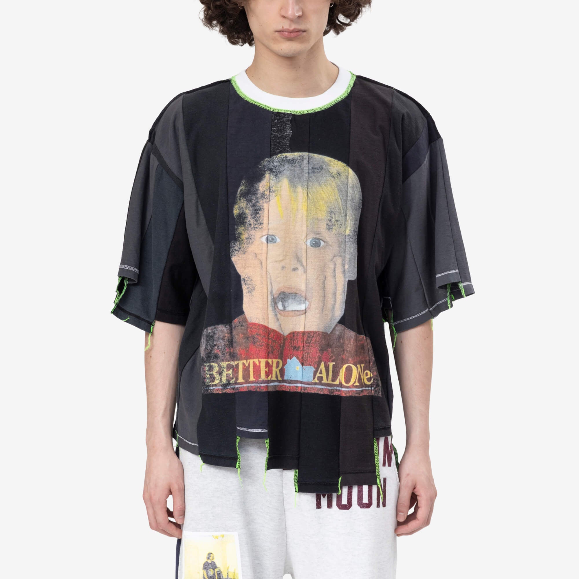 Better With Age Loaner Panelled T-Shirt Faded Black - 1