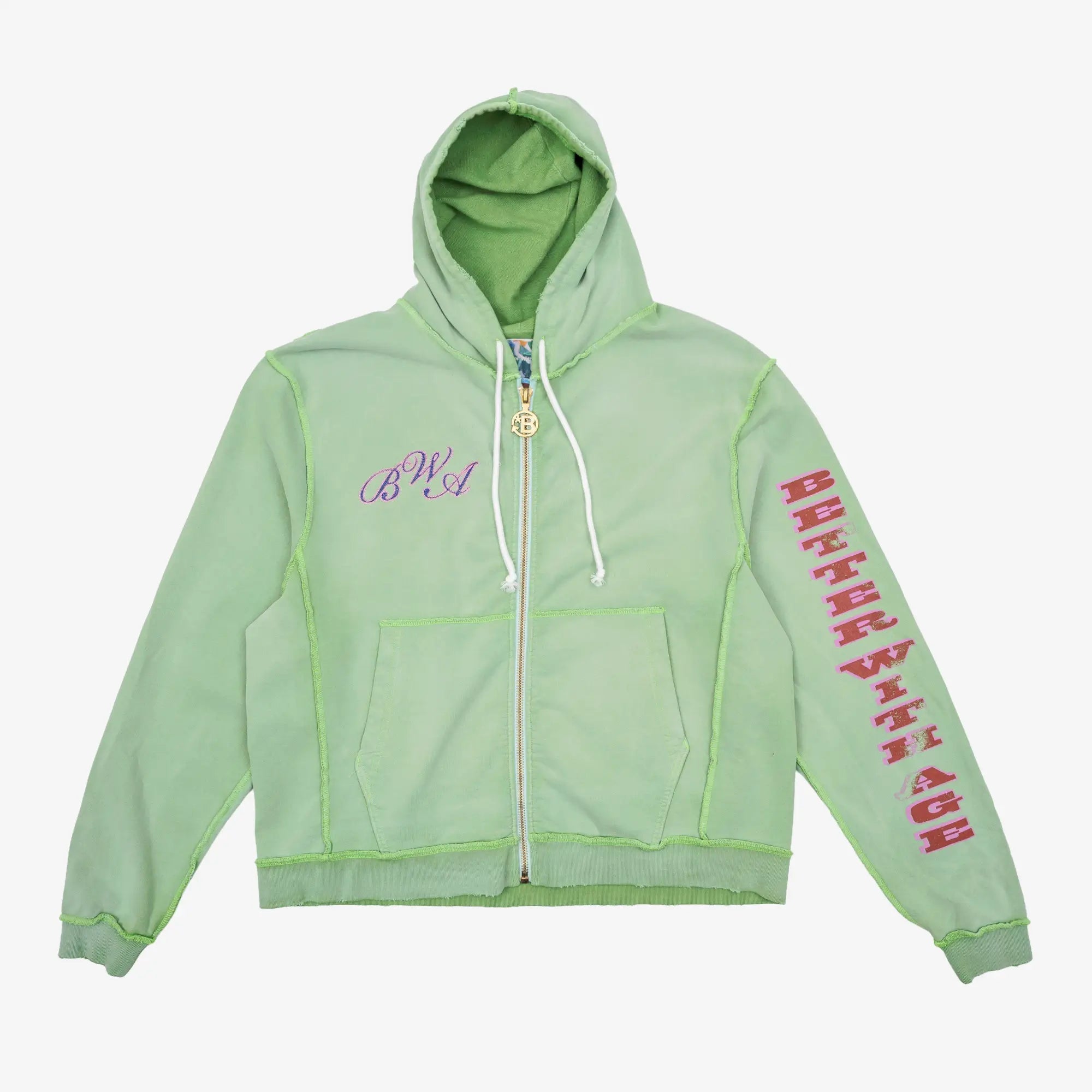 Better With Age Magic Zip Hoody Sage - 3