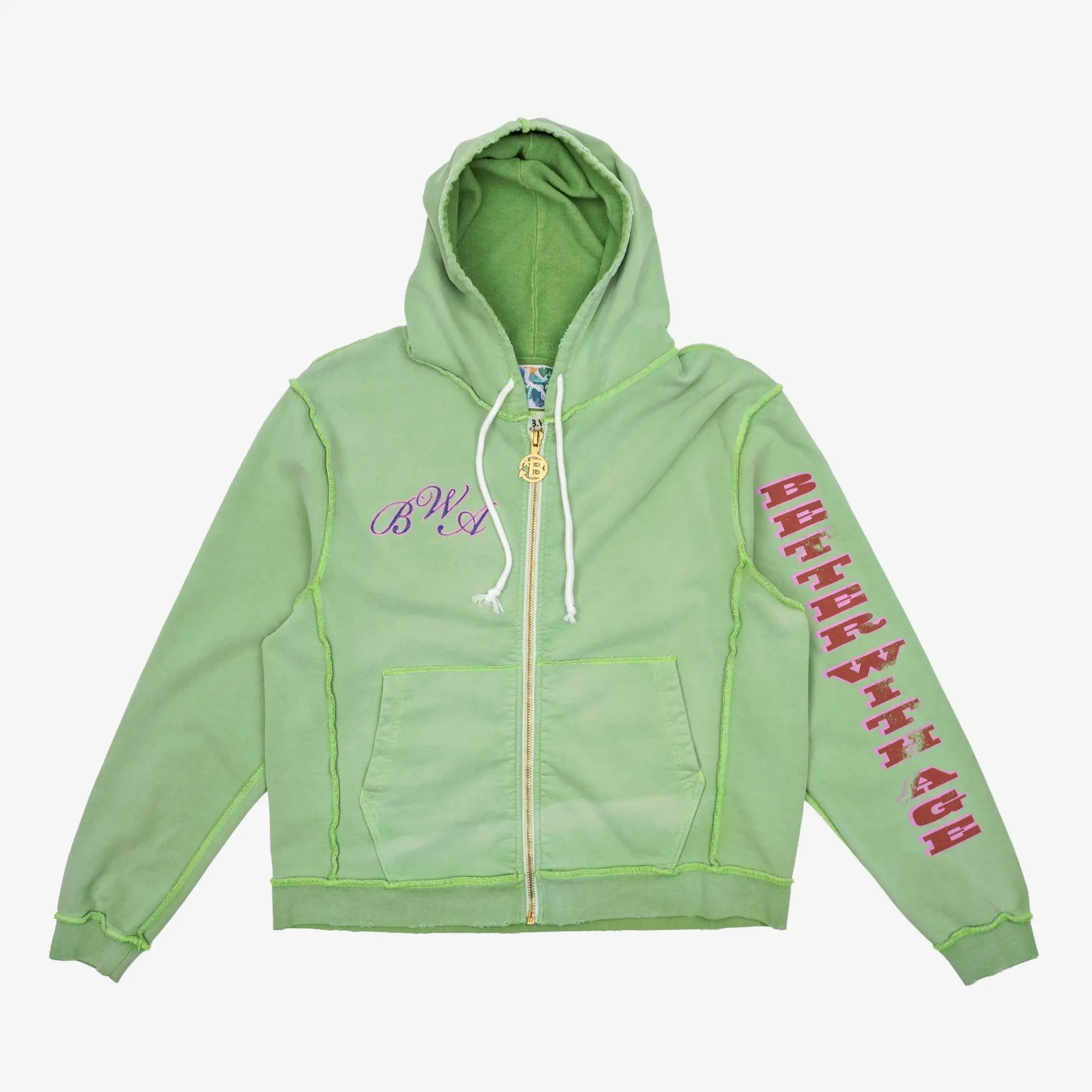 Better With Age Magic Zip Hoody Sage - 2