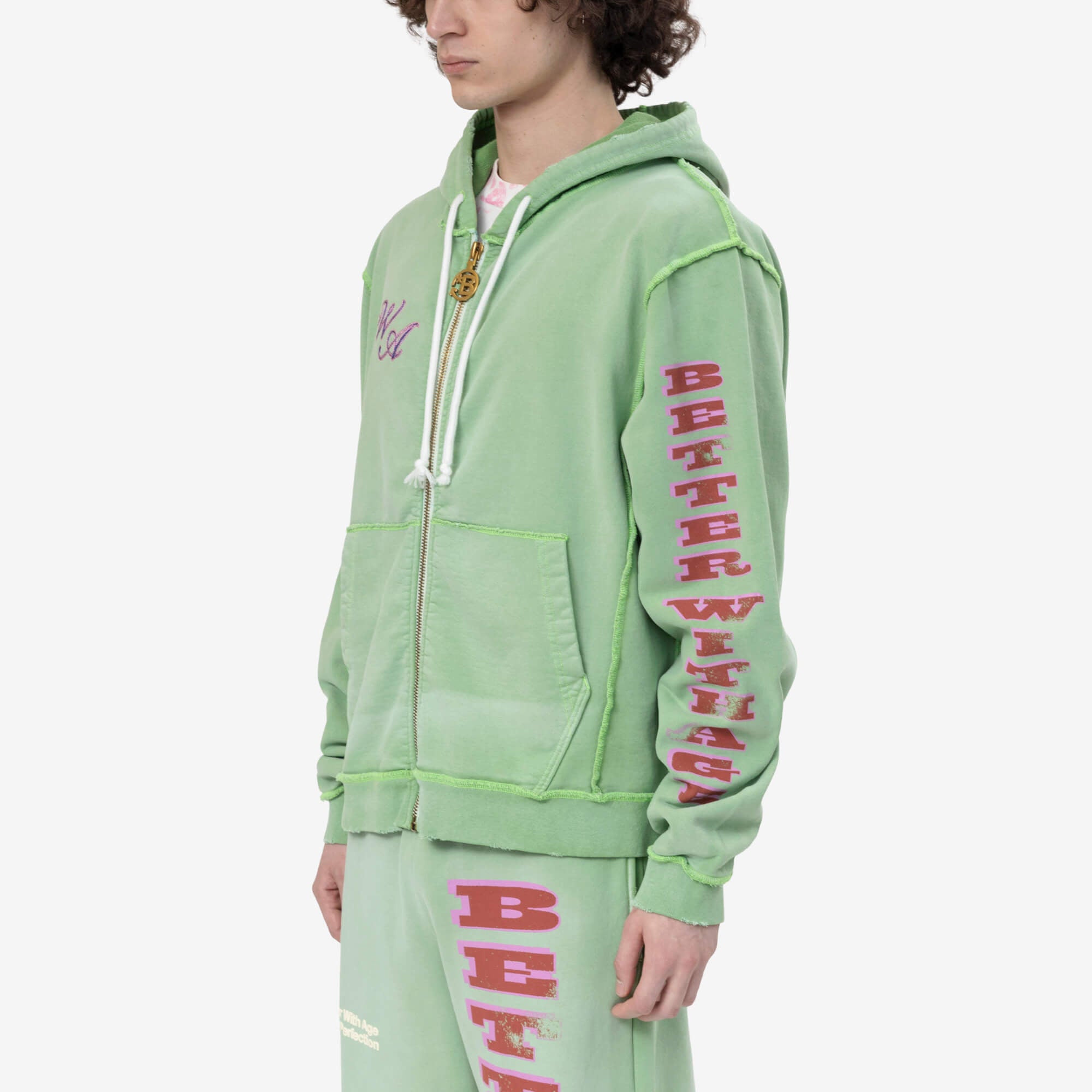 Better With Age Magic Zip Hoody Sage - 8