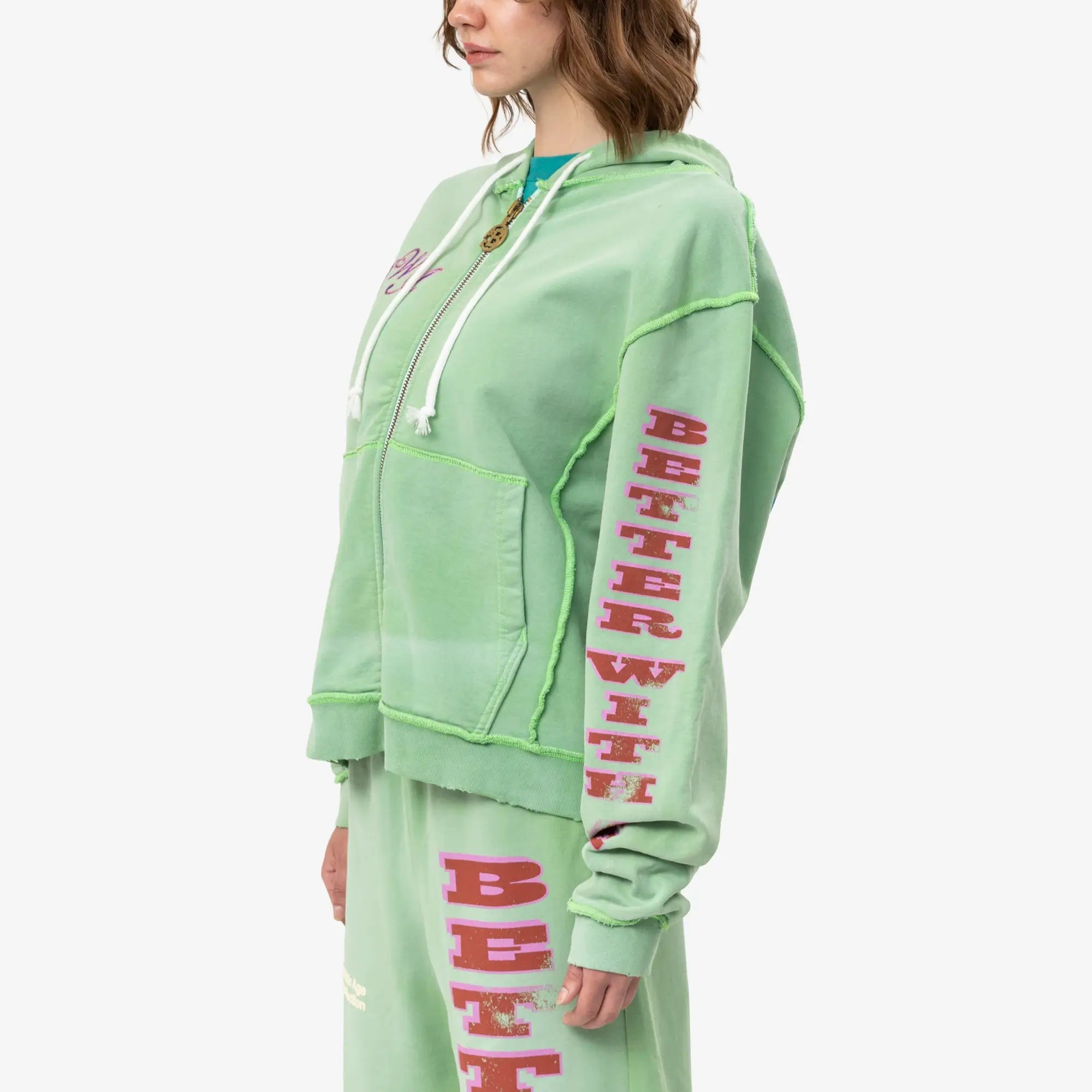 Better With Age Magic Zip Hoody Sage - 3