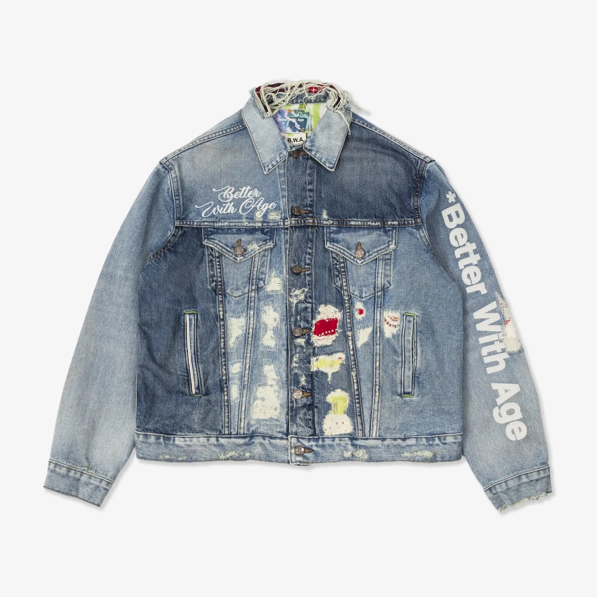 Better With Age Repair Denim Jacket Indigo - 8