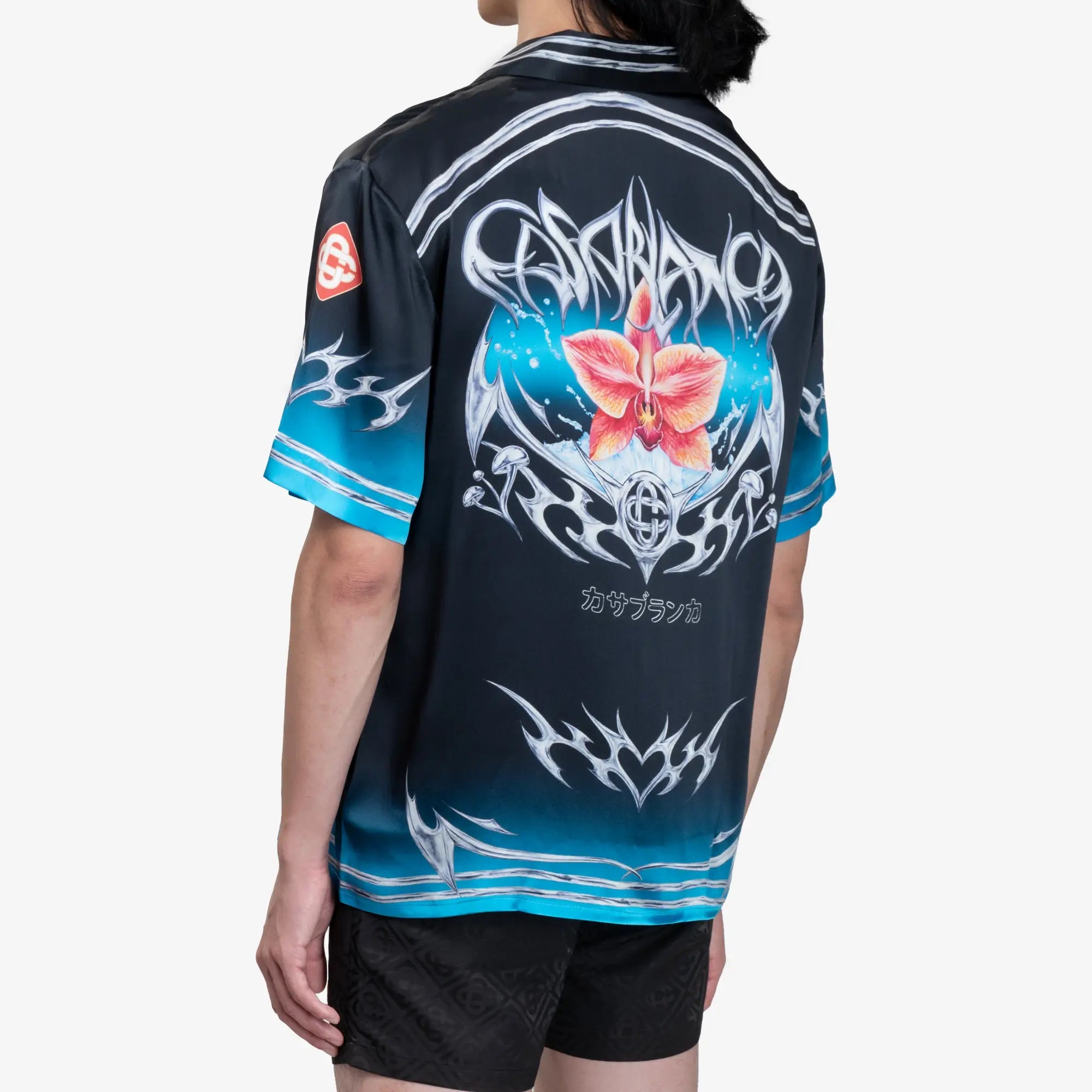 Casablanca Blades Cuban Collar SS Shirt Black - 4