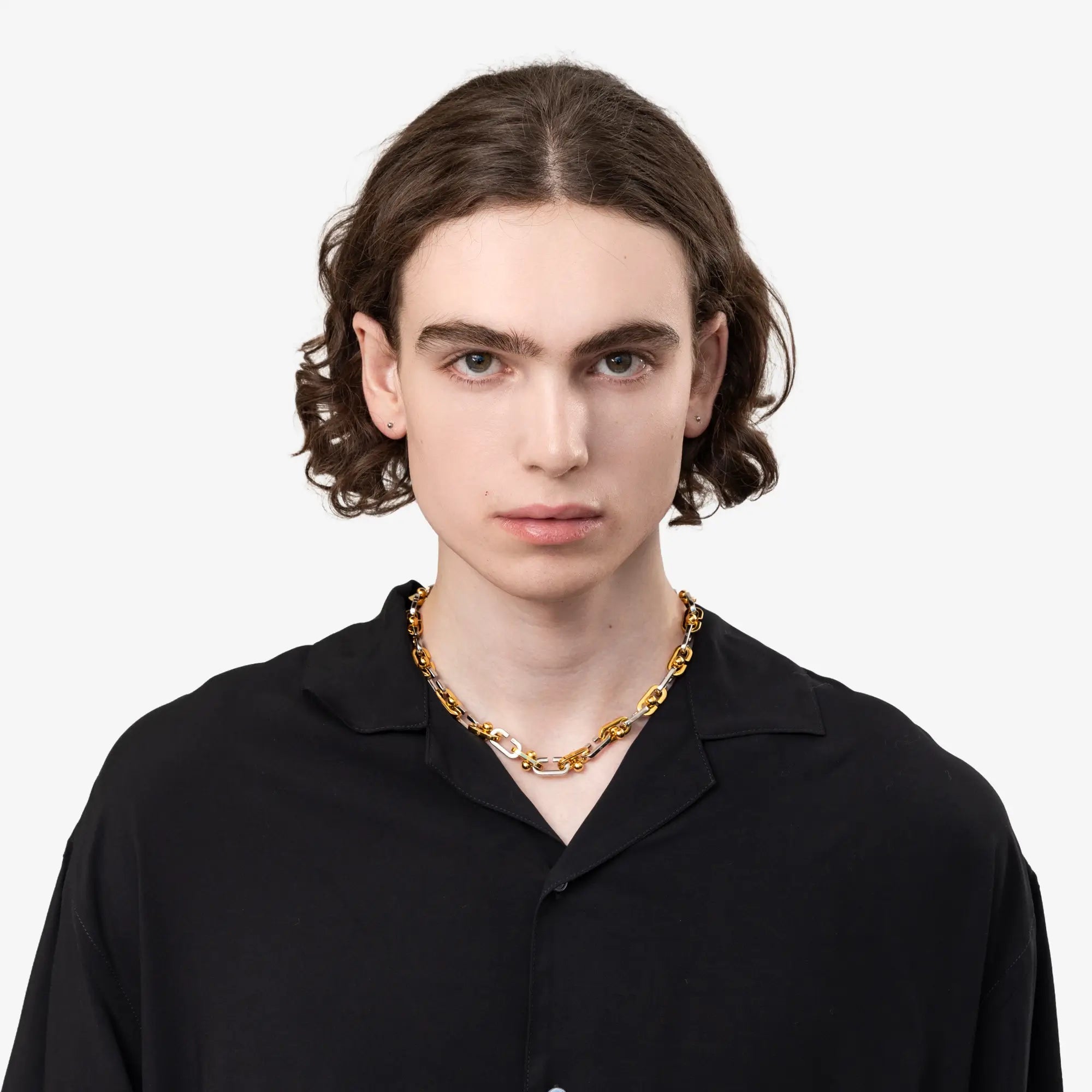 Casablanca C Link Ball Necklace Silver/Gold - 2